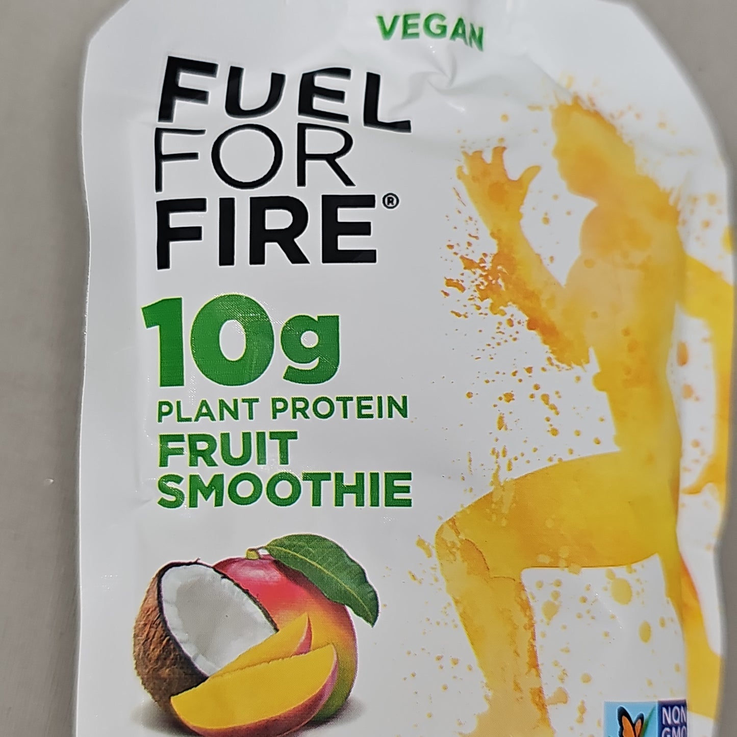 ZA@ FUEL FOR FIRE Protein Fruit Smoothie Pack of 12 4.5 oz Mango Coconut Vegan Exp 10/23 (New)