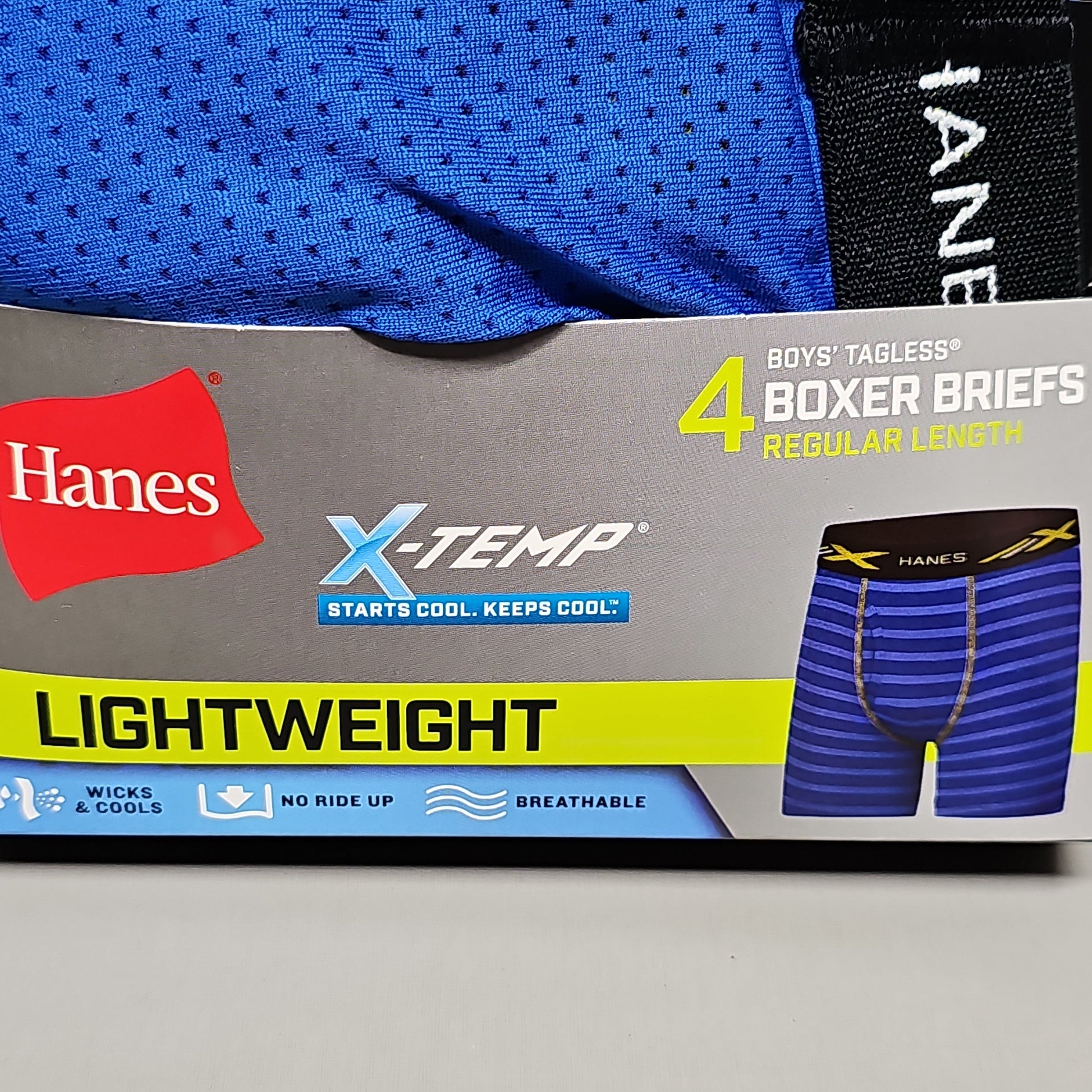 Hanes X-Temp Boys' Lightweight Mesh Boxer Brief Underwear, 4