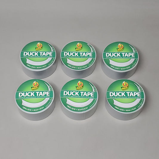 SHURTAPE DUCK TAPE 6 Rolls of Grey Duct Tape 1.88" X 20 YD 285226