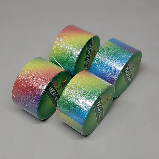 SHURTAPE Duck Craft 4 Rolls of Rainbow Crafting Tape 1.88" X 5 YD 285448