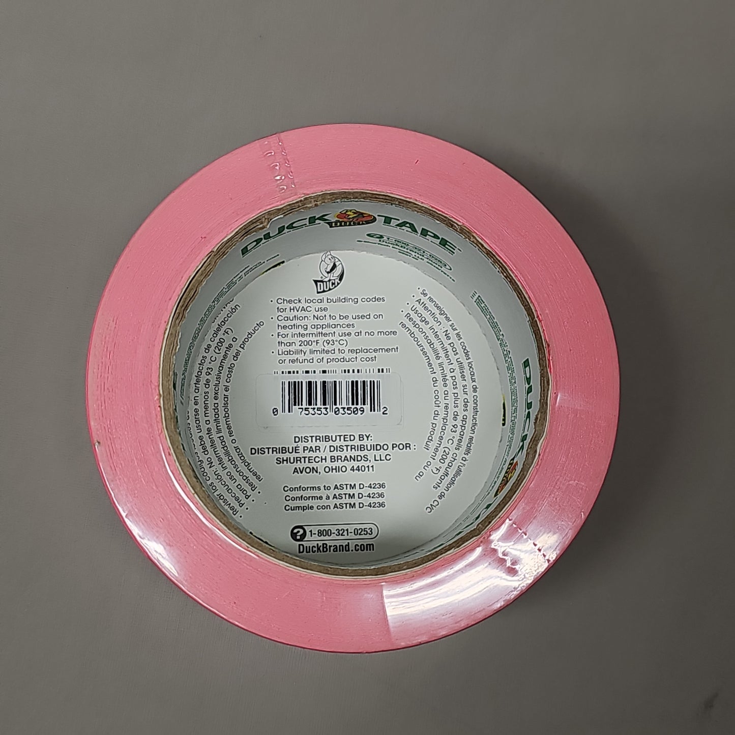 SHURTAPE DUCK TAPE 6 Rolls of Pink Duct Tape 1.88" X 20 YD 283876