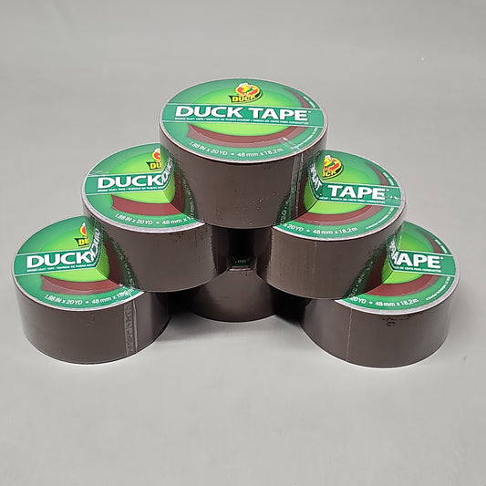 SHURTAPE DUCK TAPE 6 Rolls of Bown Duct Tape 1.88" X 20 YD 283873 (New)