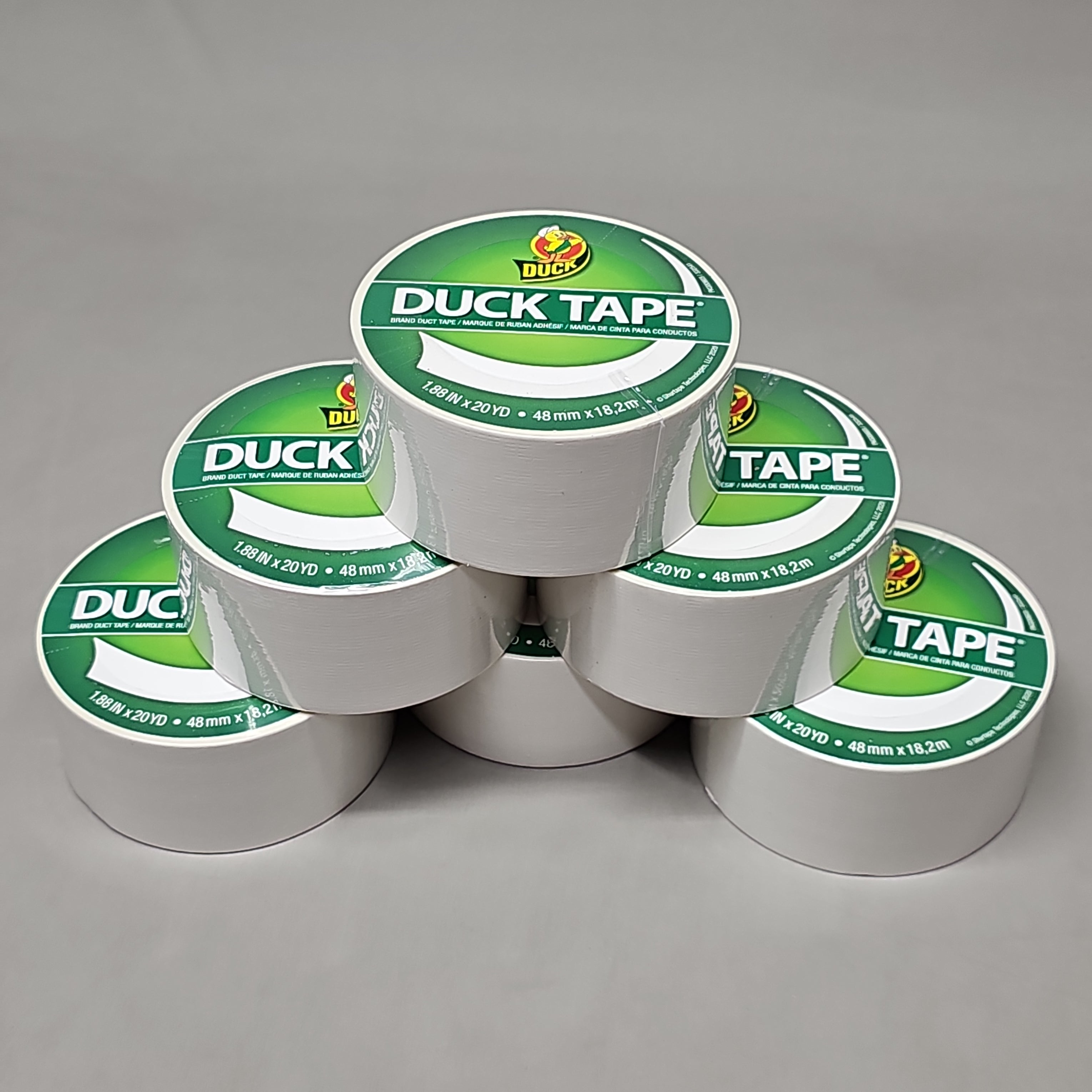 SHURTAPE DUCK TAPE 6 Rolls of White Duct Tape 1.88 X 20 YD 283871 – PayWut