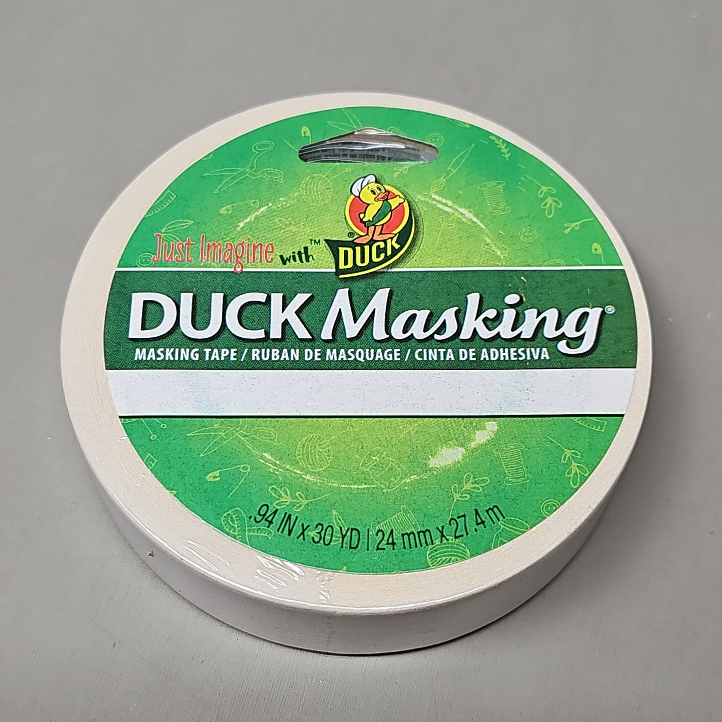 SHURTAPE DUCK Pack of 6 Duck Masking Tape .94" x 30 YD White (New)