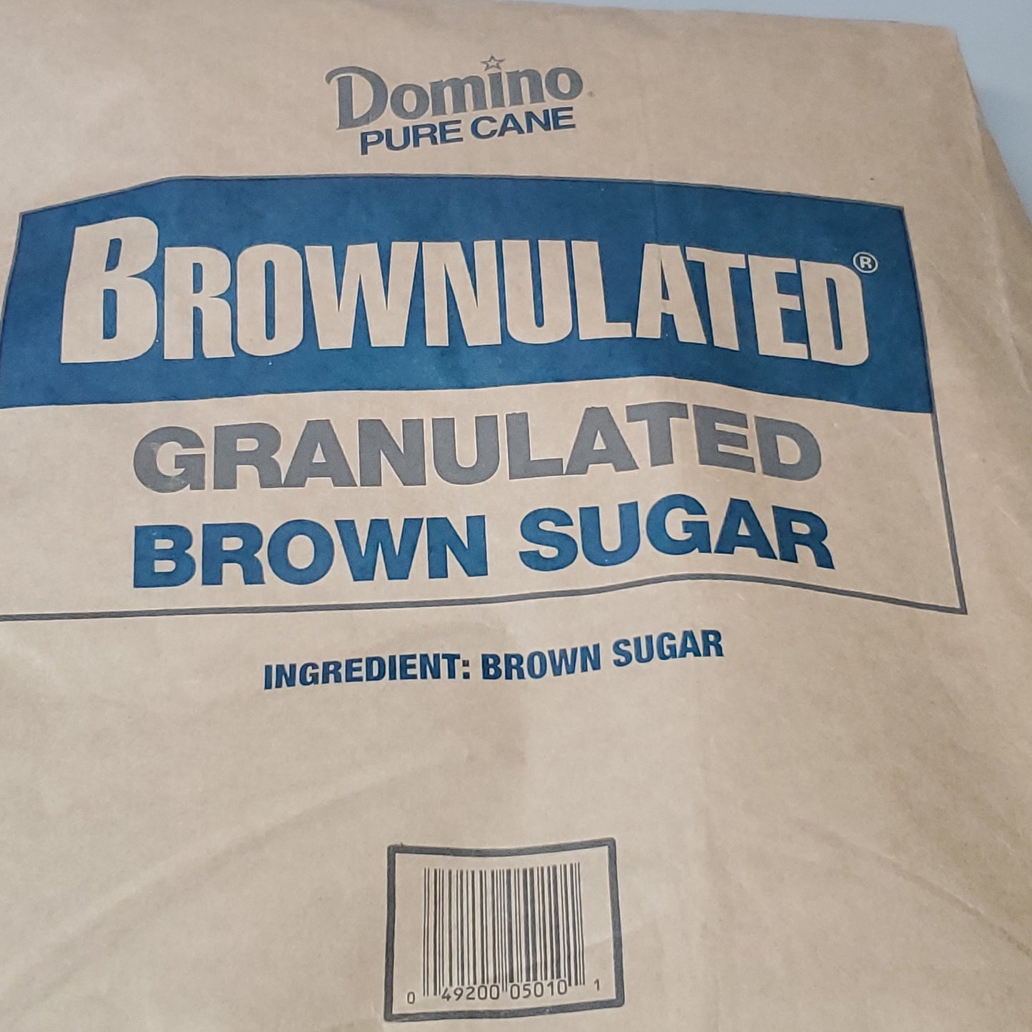 Z@ DOMINO FOODS Pure Cane Brownulated Granulated Brown Sugar 50 LBS F