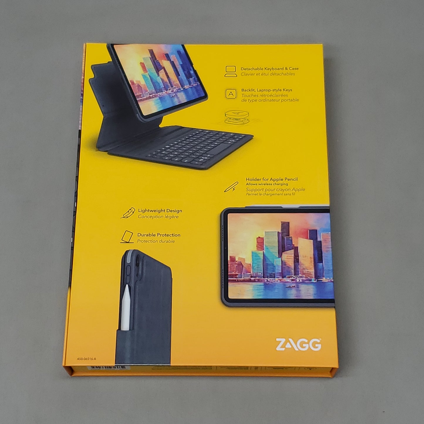 ZAGG Pro Keys Detachable Keyboard & Case For Apple iPad Air 10.9" Gray (New)