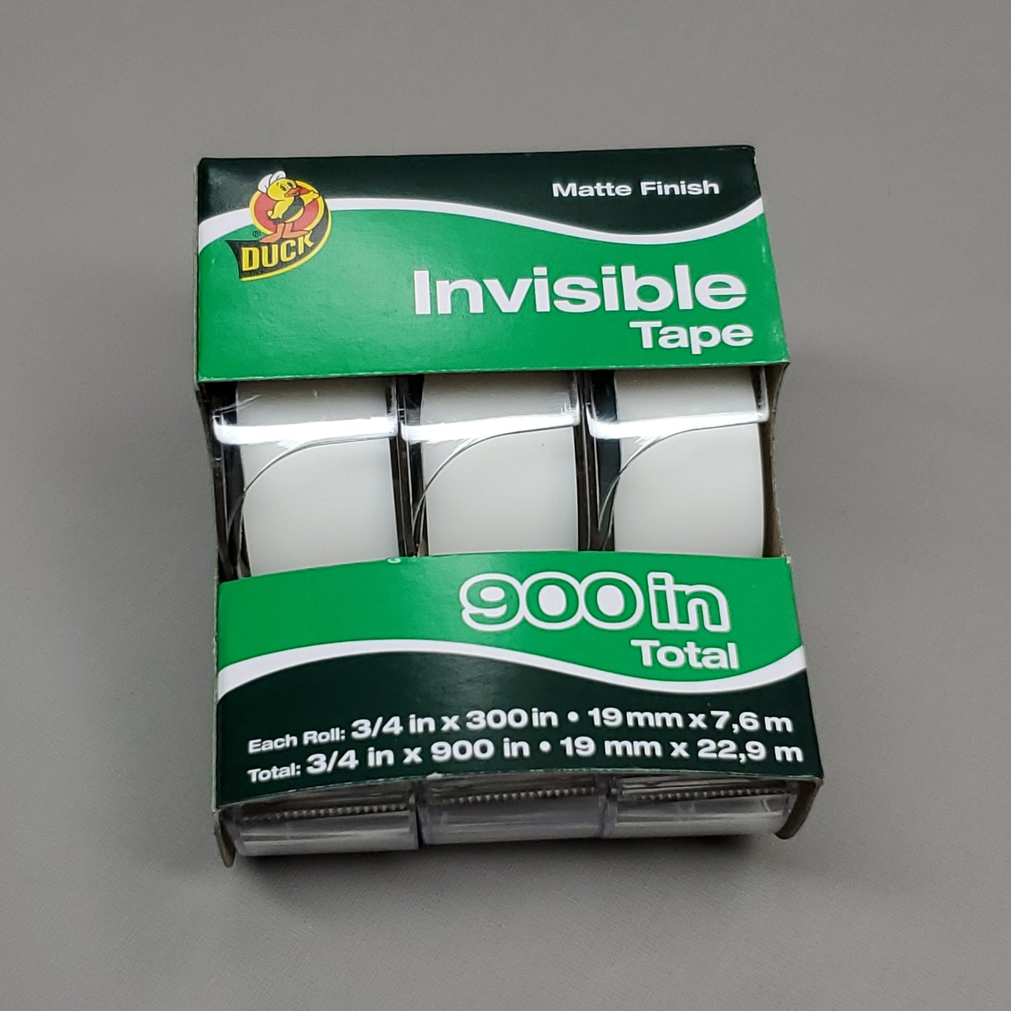 SHURTAPE DUCK TAPE 18 PK of Invisible Tape 3/4"X300" Matte Finish 285195 (New)