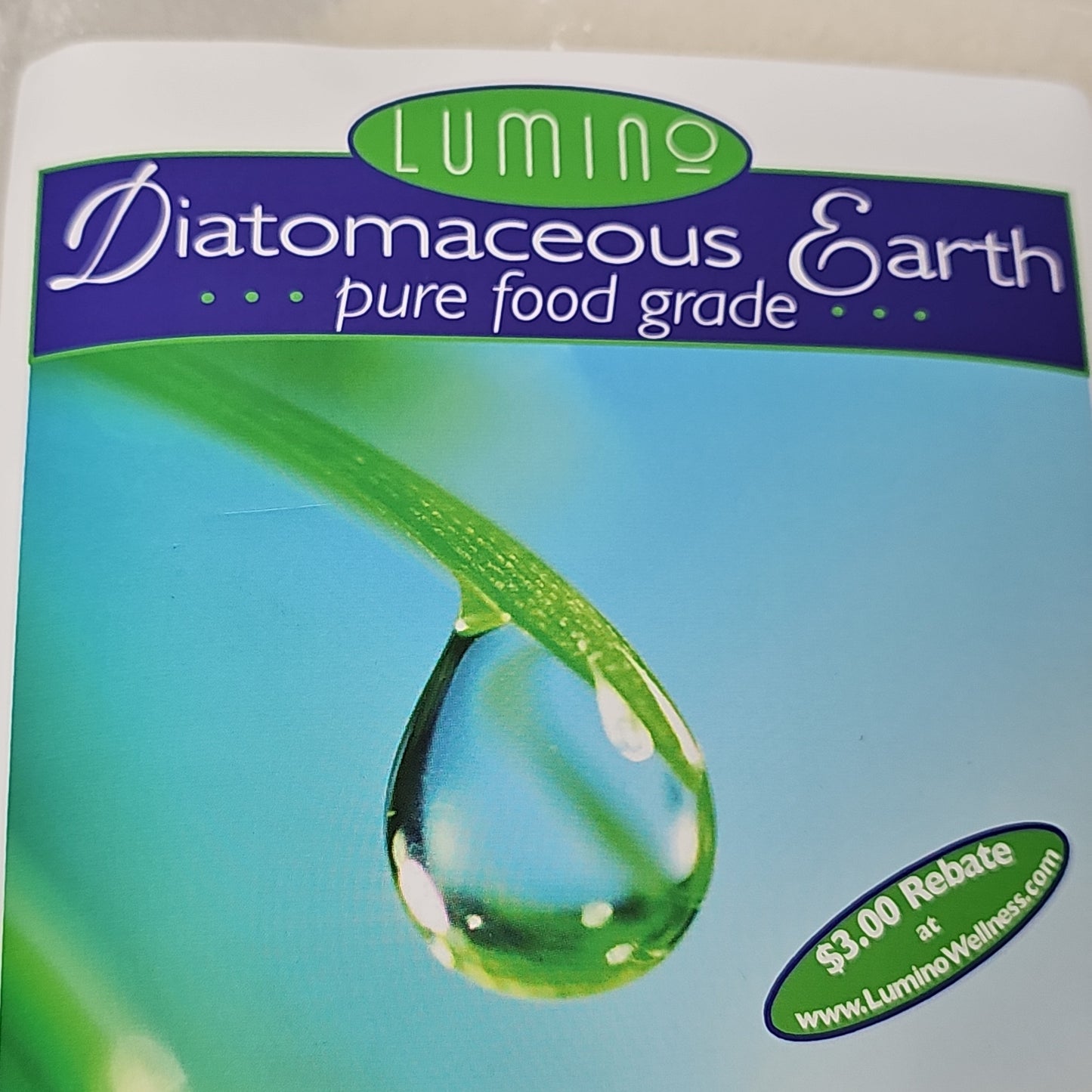LUMINO Diatomaceous Earth Pure Food Grade 1.5 Lbs BB 01/27 MA632 (New)