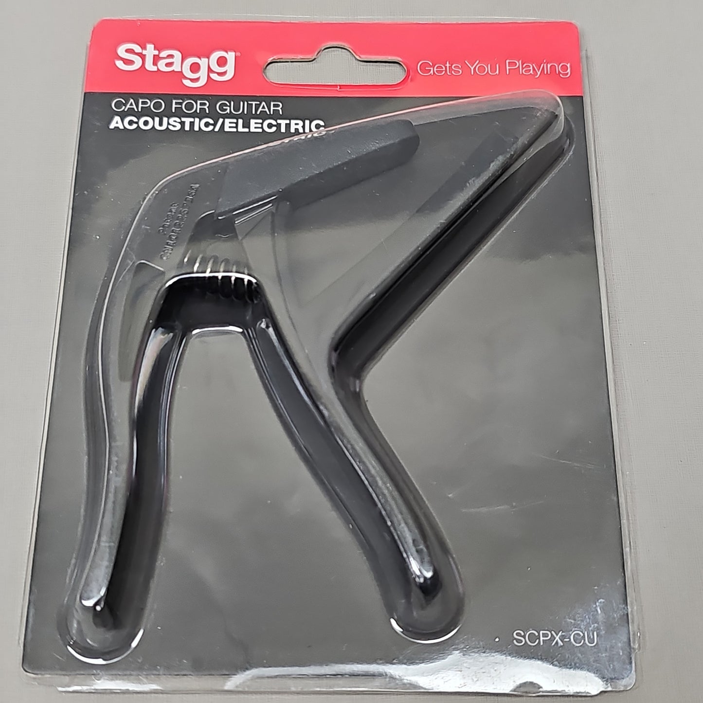 STAGG Guitar Capo Acoustic/Electric Black SCPX-CU BK (New)