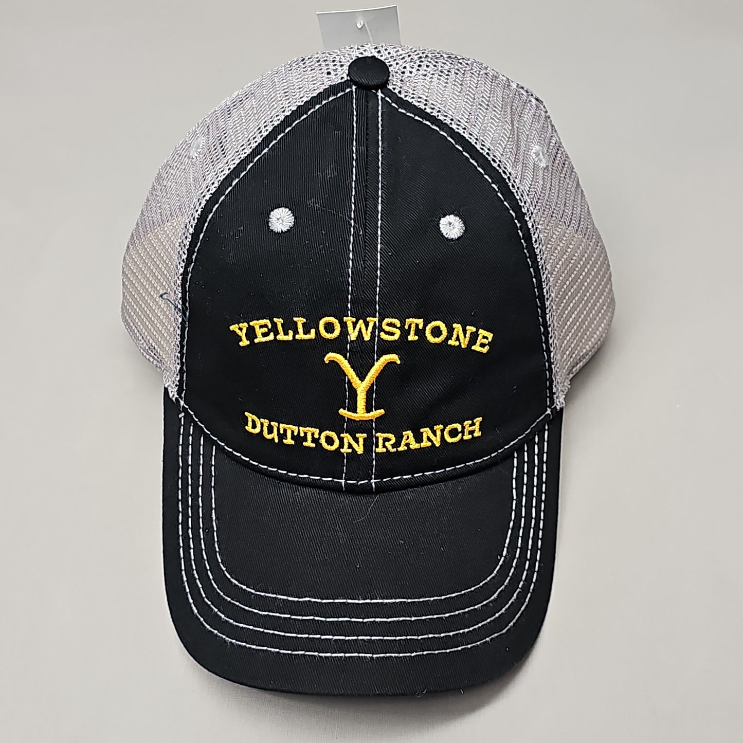 YELLOWSTONE Dutton Ranch Mesh Black/Grey Trucker Cap / Hat One Size XL Paramount TV Show (New)