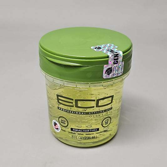 Z@ ECO STYLE Professional Styling Gel Olive Oil - All Hair Types 8 fl oz BB 12/24
