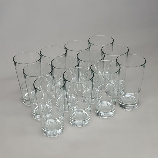 LIBBEY 1 Dozen (12) Glass +DuroTuff Endeavor Stacking Pub Glasses 15.6 oz 15720 (New)