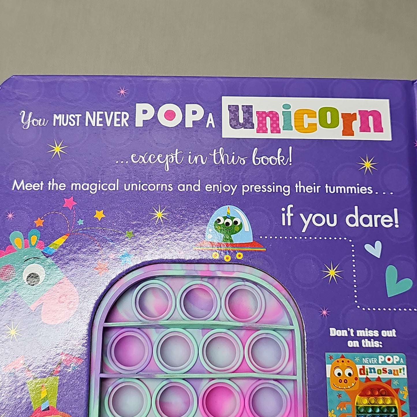 MAKE BELIEVE IDEAS Never Pop A Unicorn Case of 20 Books! Hardback Book With Pop-It (New)