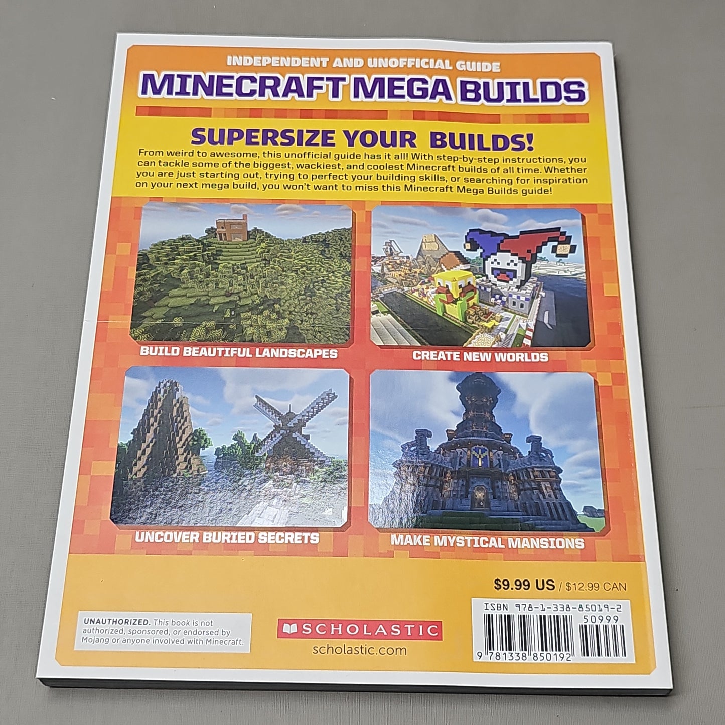 SCHOLASTIC Minecraft Mega Builds Case of 44 Books! 100% Unofficial Paperback Book (New)
