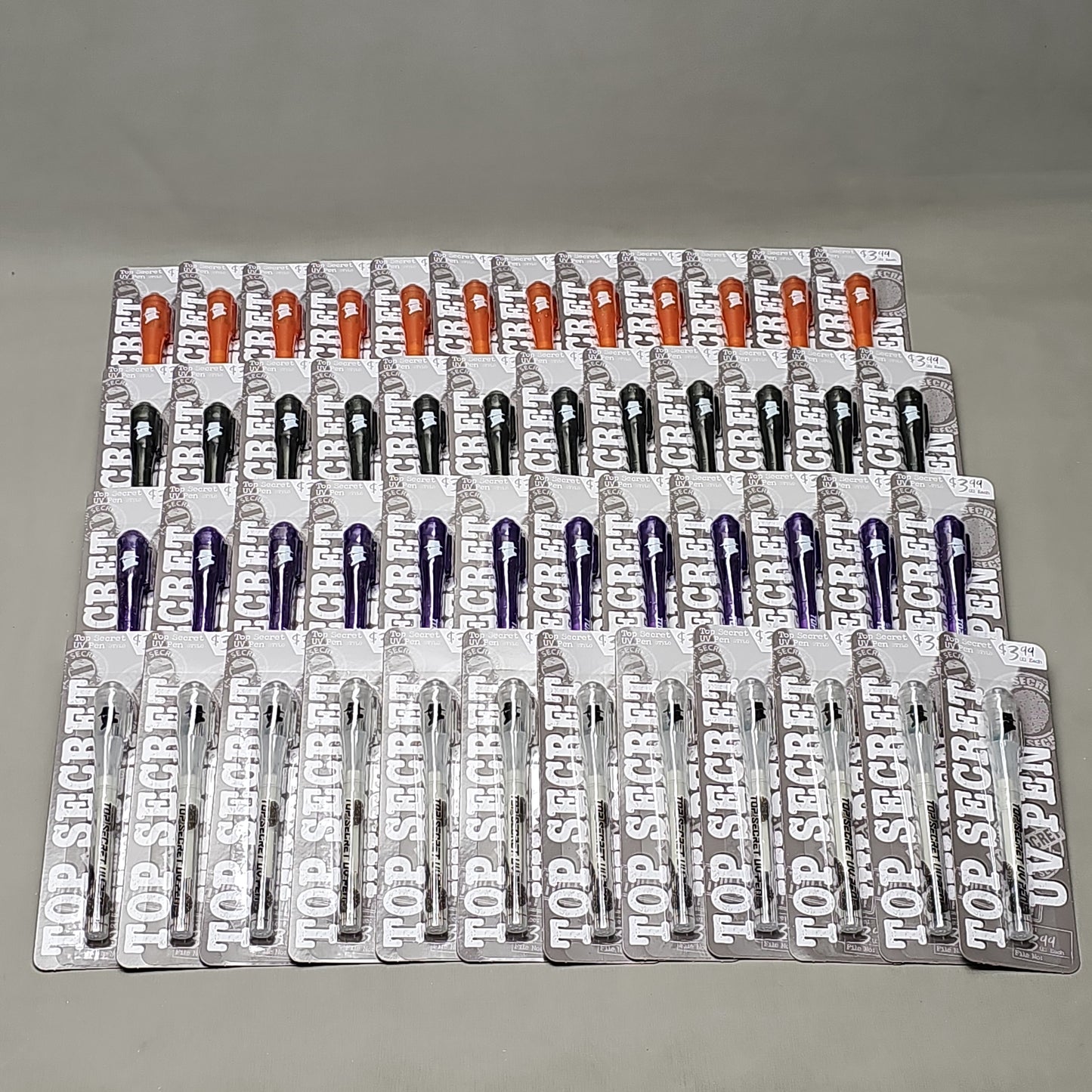 SCHOLASTIC Top Secret UV Pen Stylo Box of 48 With 4 Colors (12 Each Color) F22TOPUV(New)