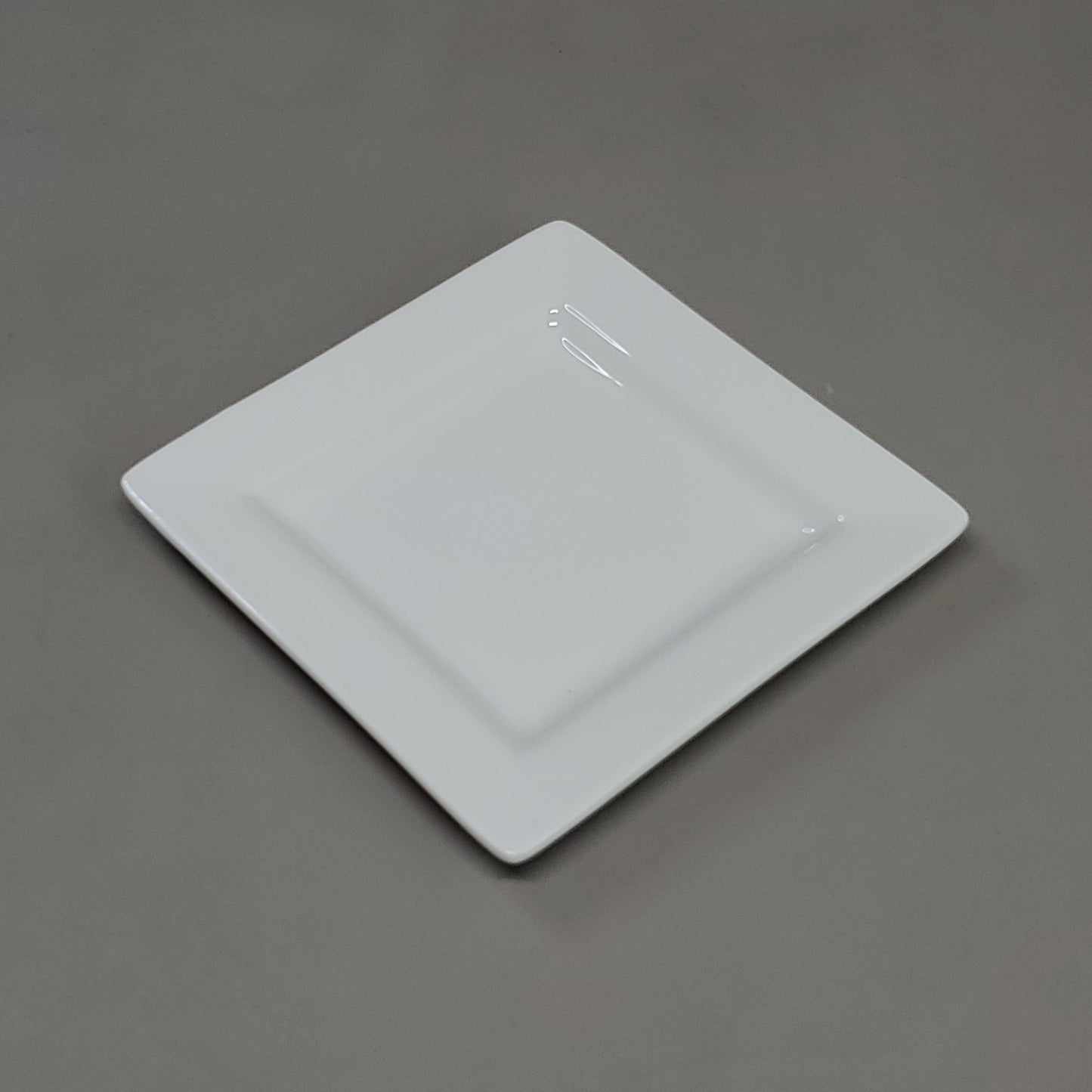 LIBBEY WORLD TABLEWARE 3 Dozen (36) Slate Bright White 6.25" Square Plates SL-6 (New)
