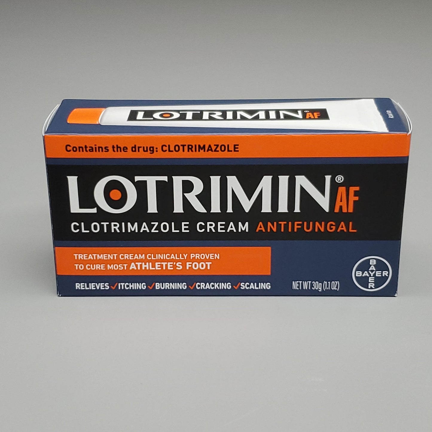 ZA@ BAYER 4PK! Lotrimin AF Clotrimazole Cream Antifungal for Athlete's Foot 30g (04/25) A