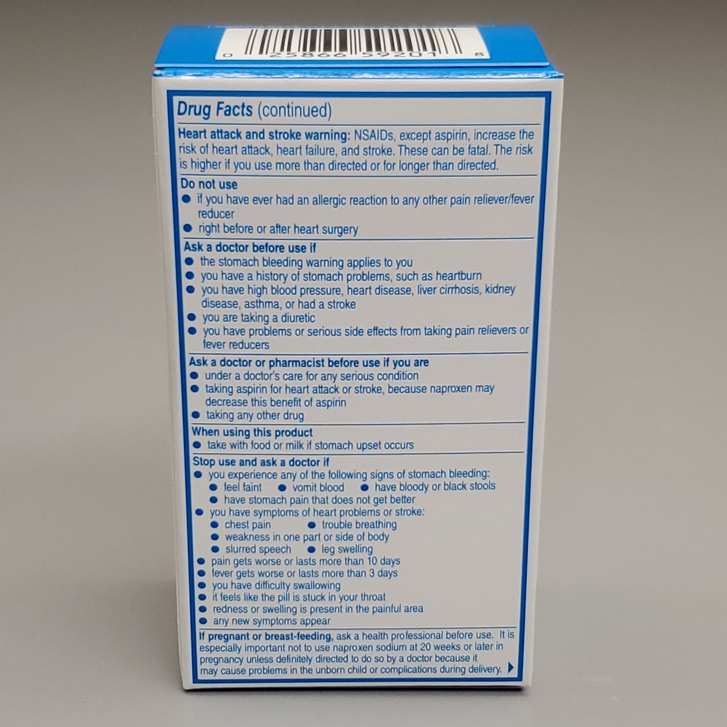 ZA@ BAYER 3PK! Aleve All Day Naproxen Sodium 50 Tablets 220mg Pain Reliever/Fever Reducer (12/25) B