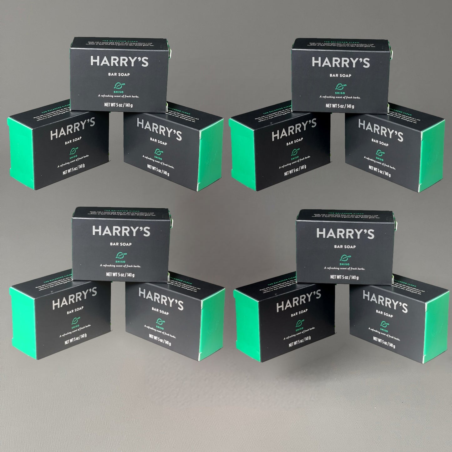 HARRY'S Shiso Bar Soap (12-PACK) 5 oz Fresh Herbs (New)