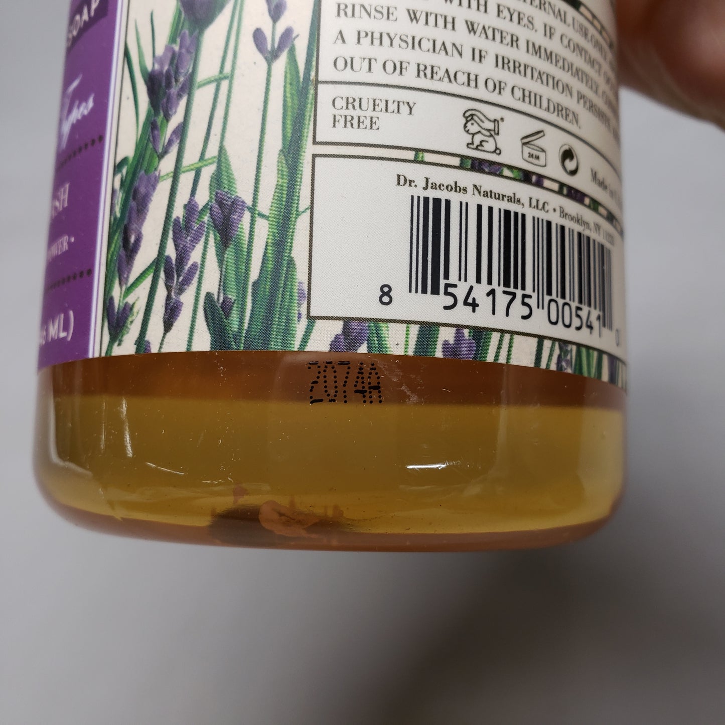 DR. JACOBS NATURALS Lavender Castile Liquid Soap 32 oz Hypoallergenic (New)