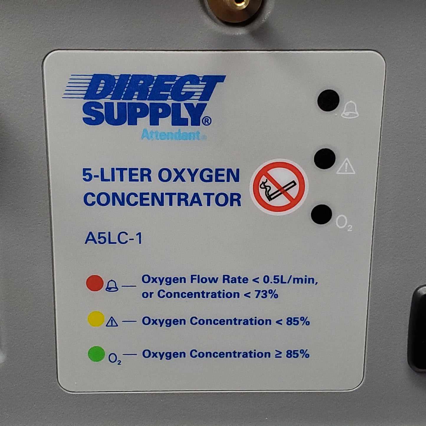 DIRECT SUPPLY Attendant 5L 02 Oxygen Concentrator 120V A5LC-1 (New)