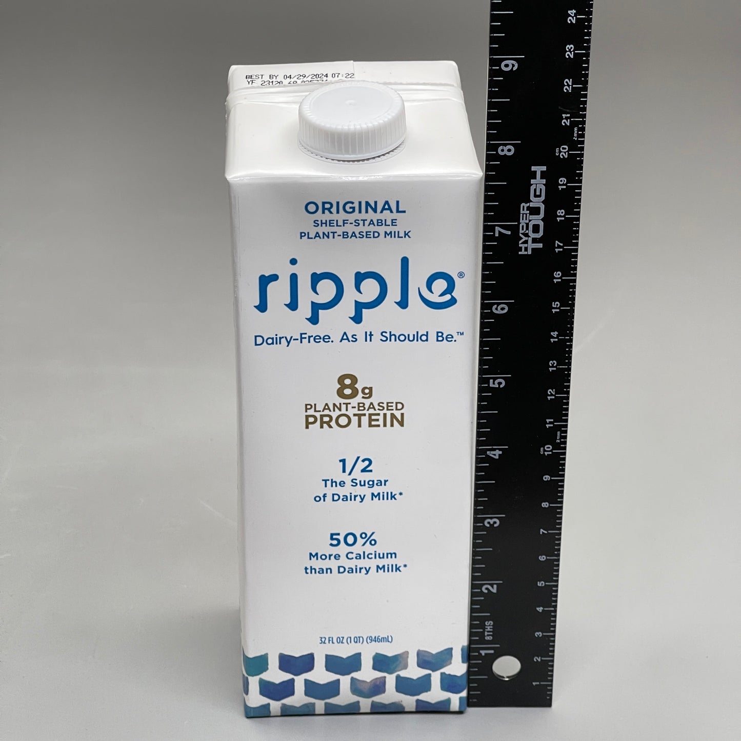 ZA@ RIPPLE (6 PACK) Non-Dairy Milk Original Vegan Gluten Free 32 oz BB 04/29/2024 C