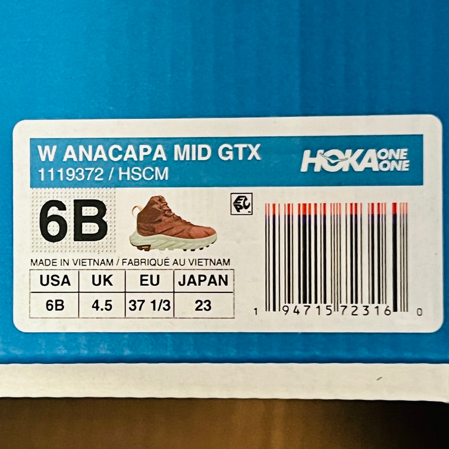 HOKA Anacapa Mid GTX Shoe Womens Size 6B HSCM 1119372(New)