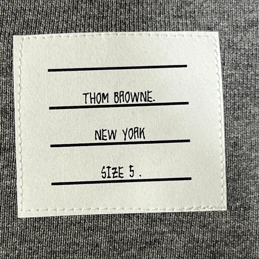 THOM BROWNE Classic Sweat Shorts in Tonal 4 Bar Loop Back Med Grey Size 5 (New)