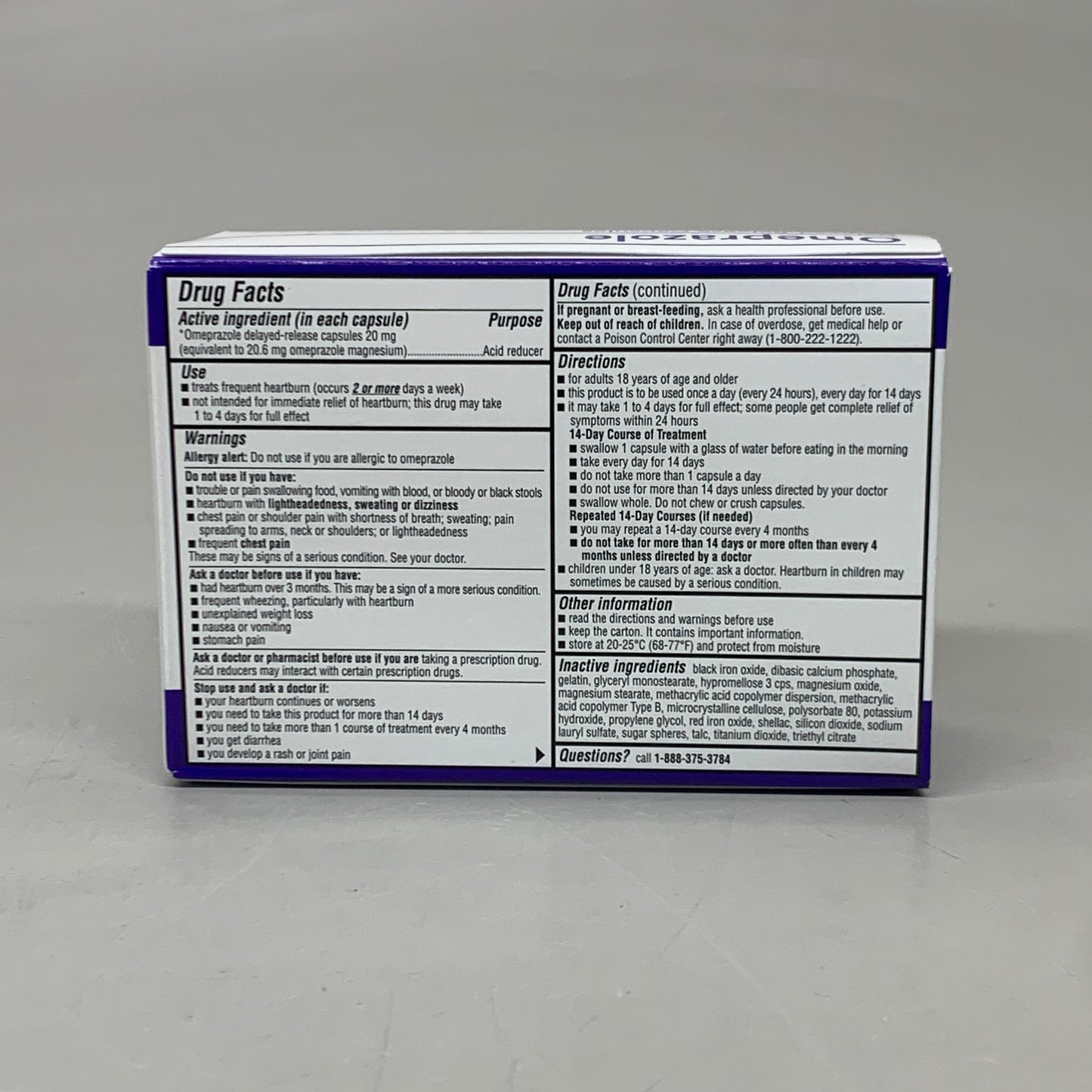 ZA@ DR.REDDY'S 6 BOXES! (18 Bottles) Omeprazole 20 mg Acid Reducer 756 CAPSULES (AS-IS) D