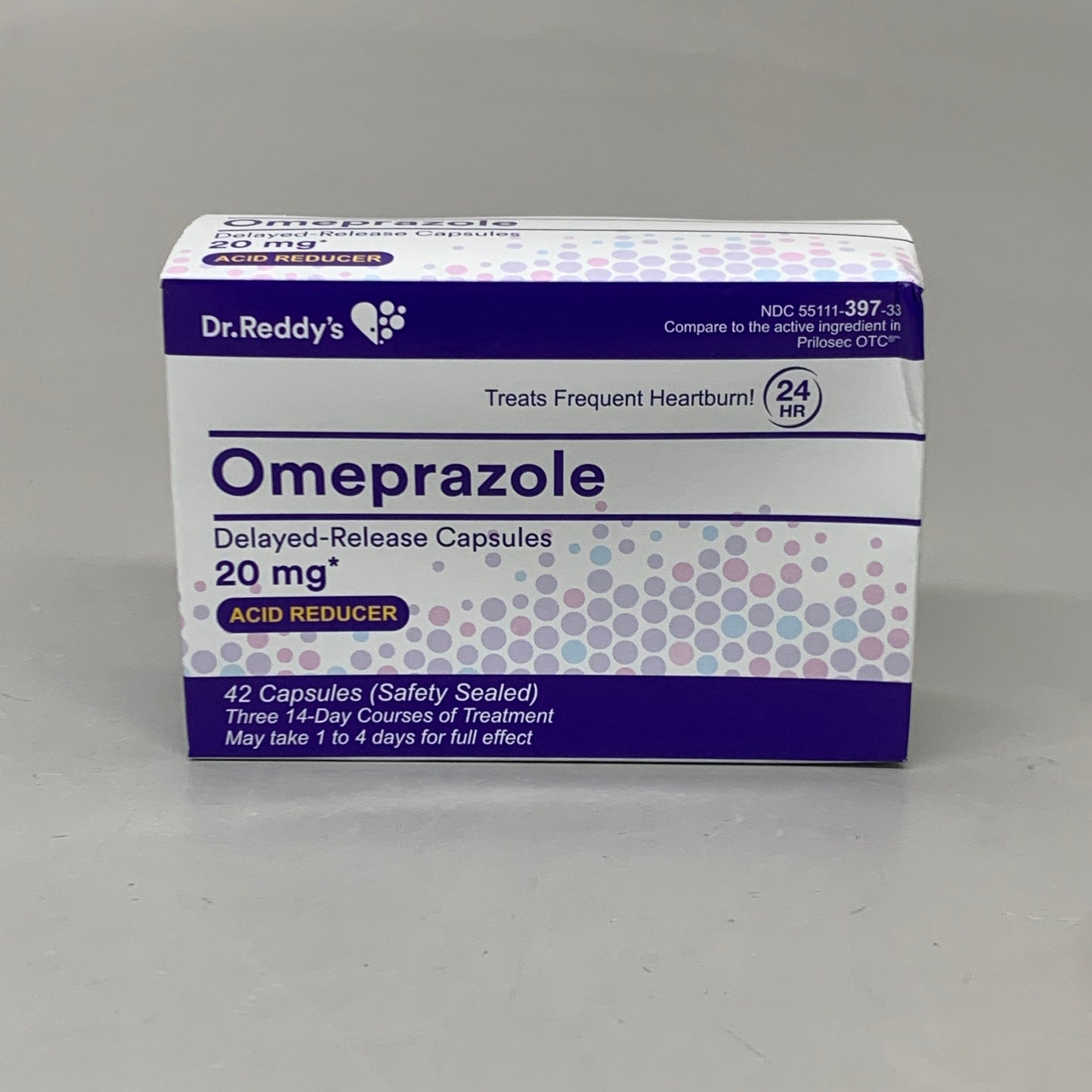 ZA@ DR.REDDY'S 6 BOXES! (18 Bottles) Omeprazole 20 mg Acid Reducer 756 CAPSULES (AS-IS) D