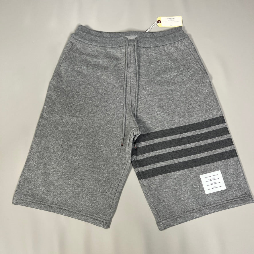 THOM BROWNE Classic Sweat Shorts in Tonal 4 Bar Loop Back Med Grey Size 1 (New)