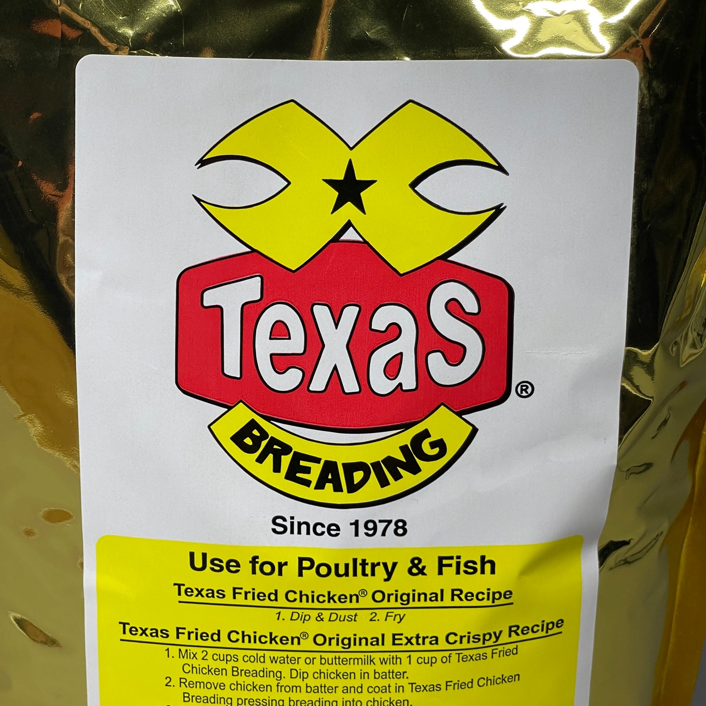 TEXAS BREADING Texas Fried Chicken Breading 5 lb Bag Original Extra Crispy (New)