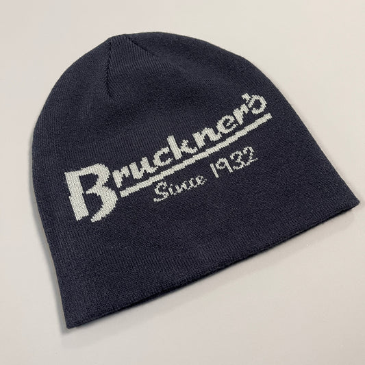 BRUCKNER'S Beanie Winter Hat Unisex Sz One Size Navy/White (New)