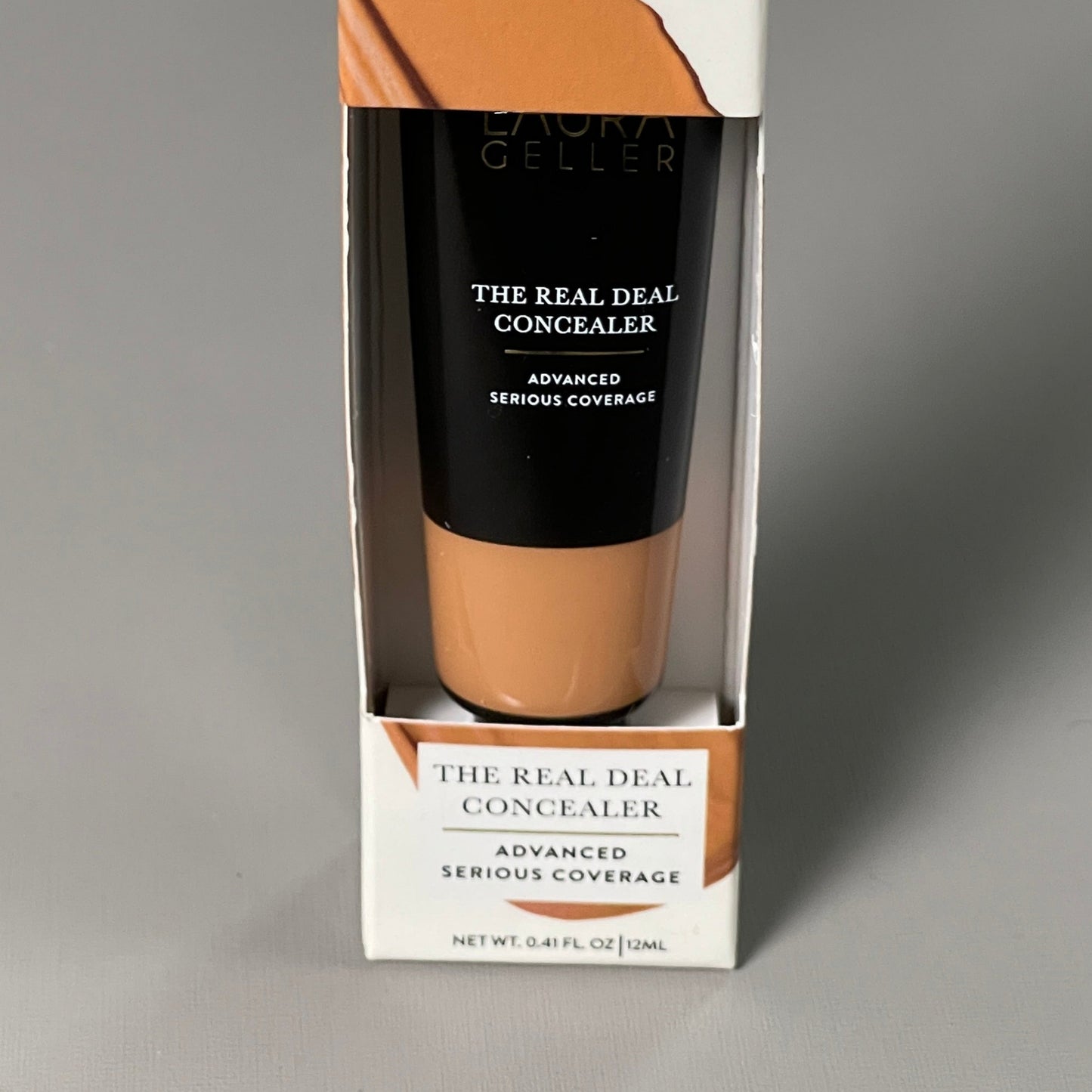 LAURA GELLER The Real Deal Concealer with Brush 0.41 fl oz Sand 400 (New)