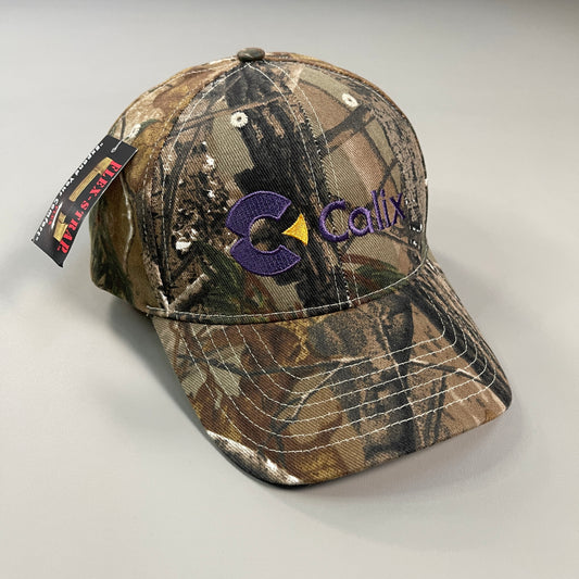 CALIX Logo Cap / Hat Camo Realtree All Purpose Flex Strap One Size Fits All (New)