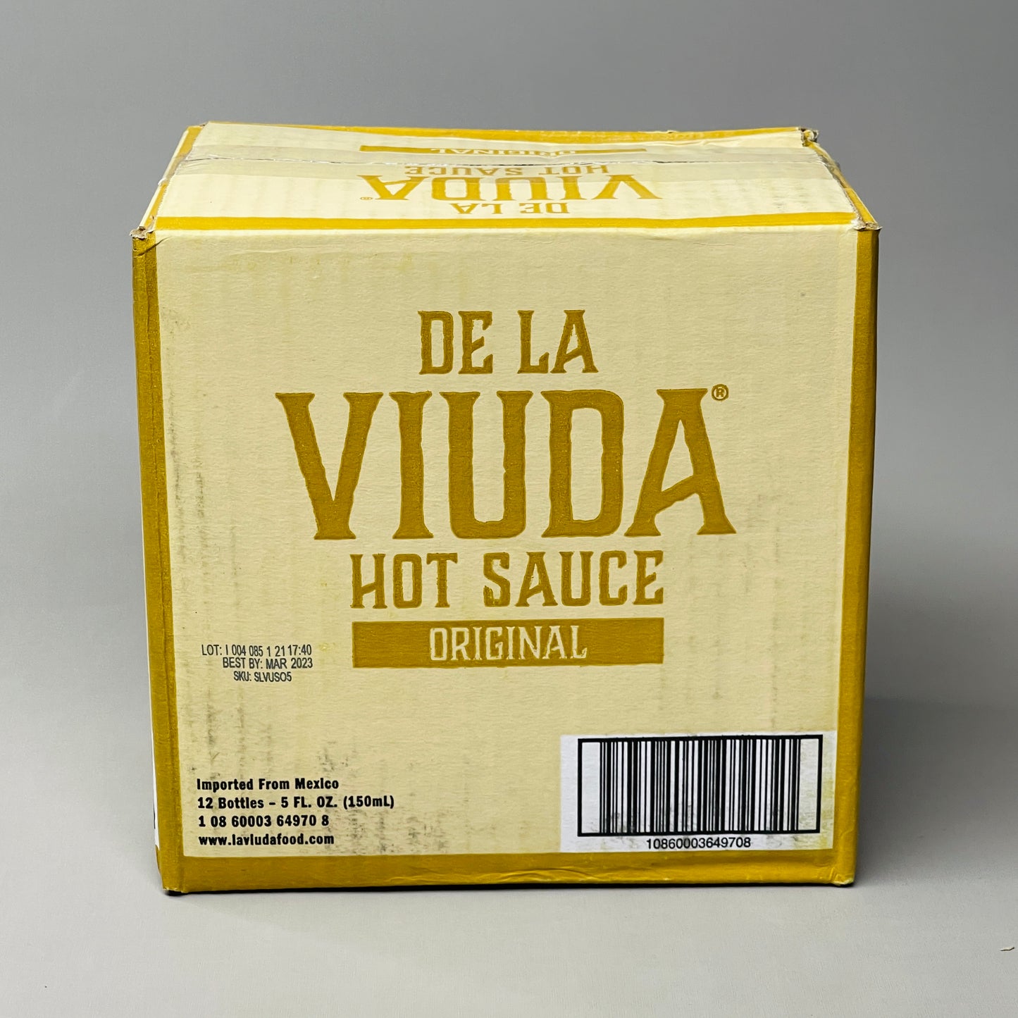 ZA@ DE LA VIUDA Original Hot Sauce 12-PACK! w/ Arbol Chili Peppers 5 fl oz 03/23 (AS-IS)