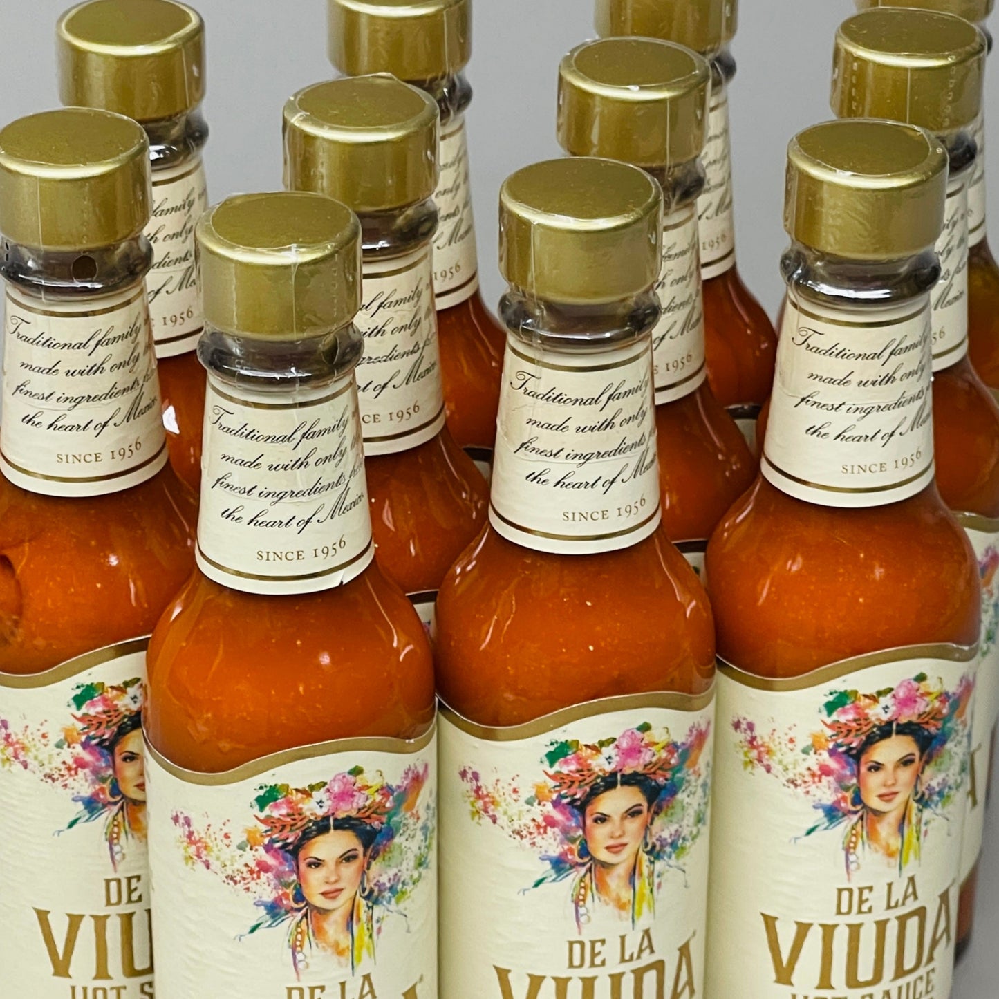 ZA@ DE LA VIUDA Original Hot Sauce 12-PACK! w/ Arbol Chili Peppers 5 fl oz 03/23 (AS-IS)