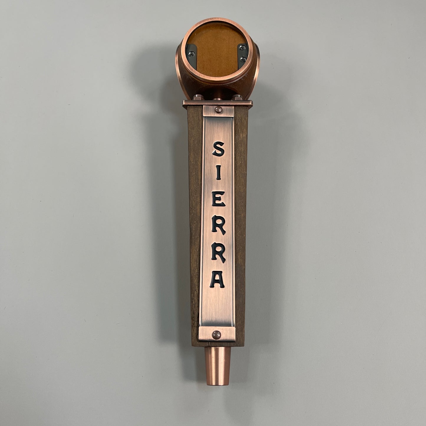 SIERRA NEVADA Three-Sided Iconic Tall Beer Tap Handle Copper & Wood 12" (New)