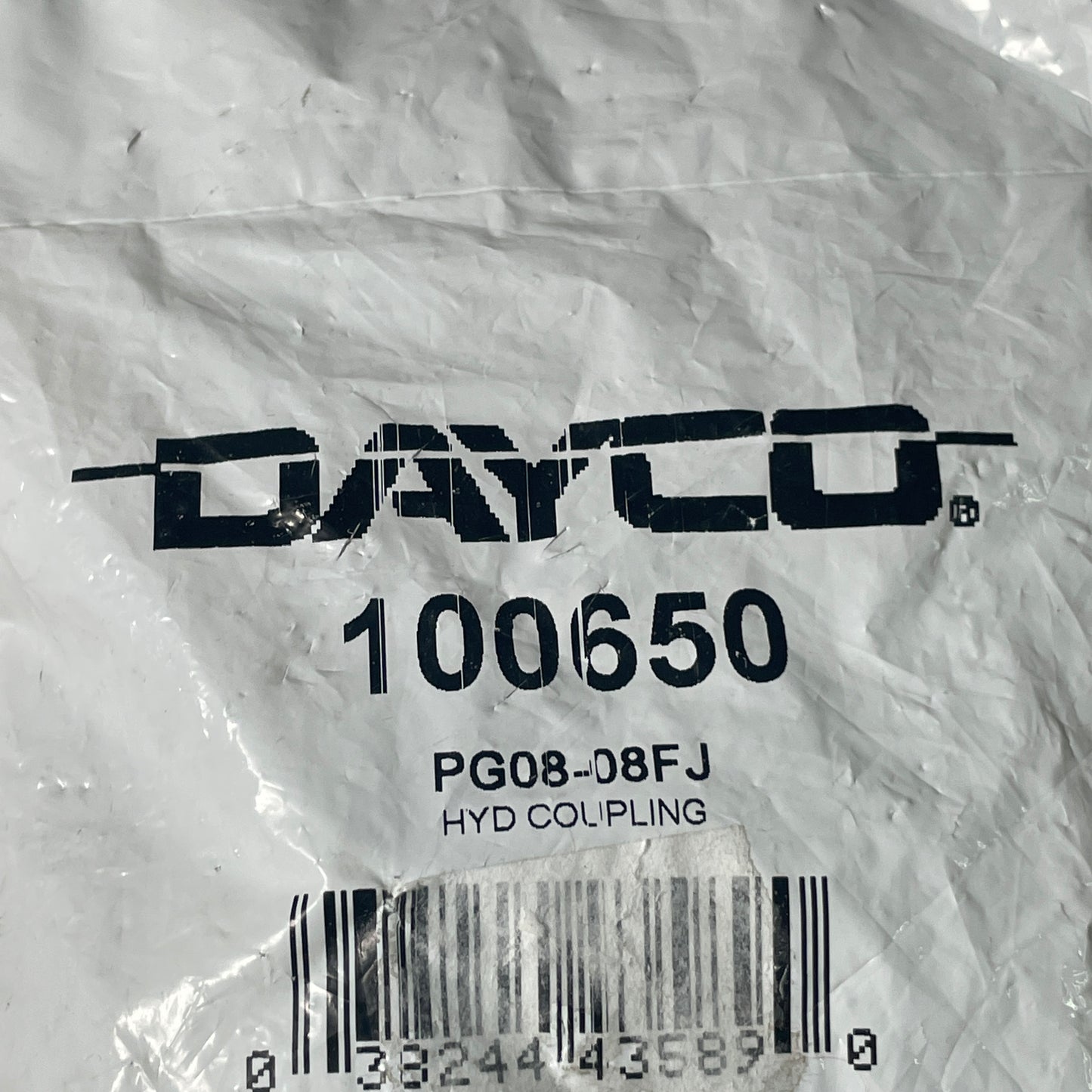 DAYCO Hydraulic Coupling Adapter 1/2" x 2.57" Steel Straight Female Swivel Permanent Crimp 100650 (New)