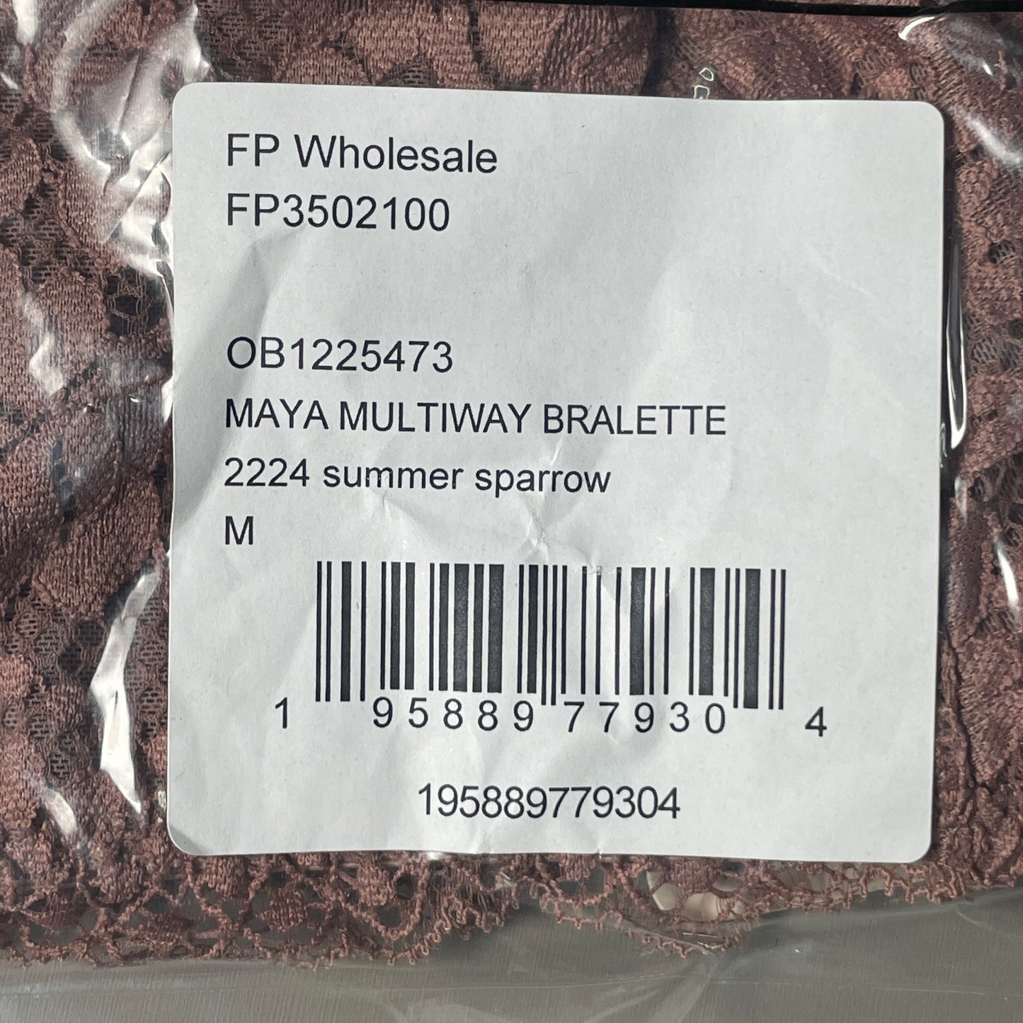 FREE PEOPLE Maya Multiway Lace Bralette Women's Sz M Summer Sparrow OB1225473 (New)