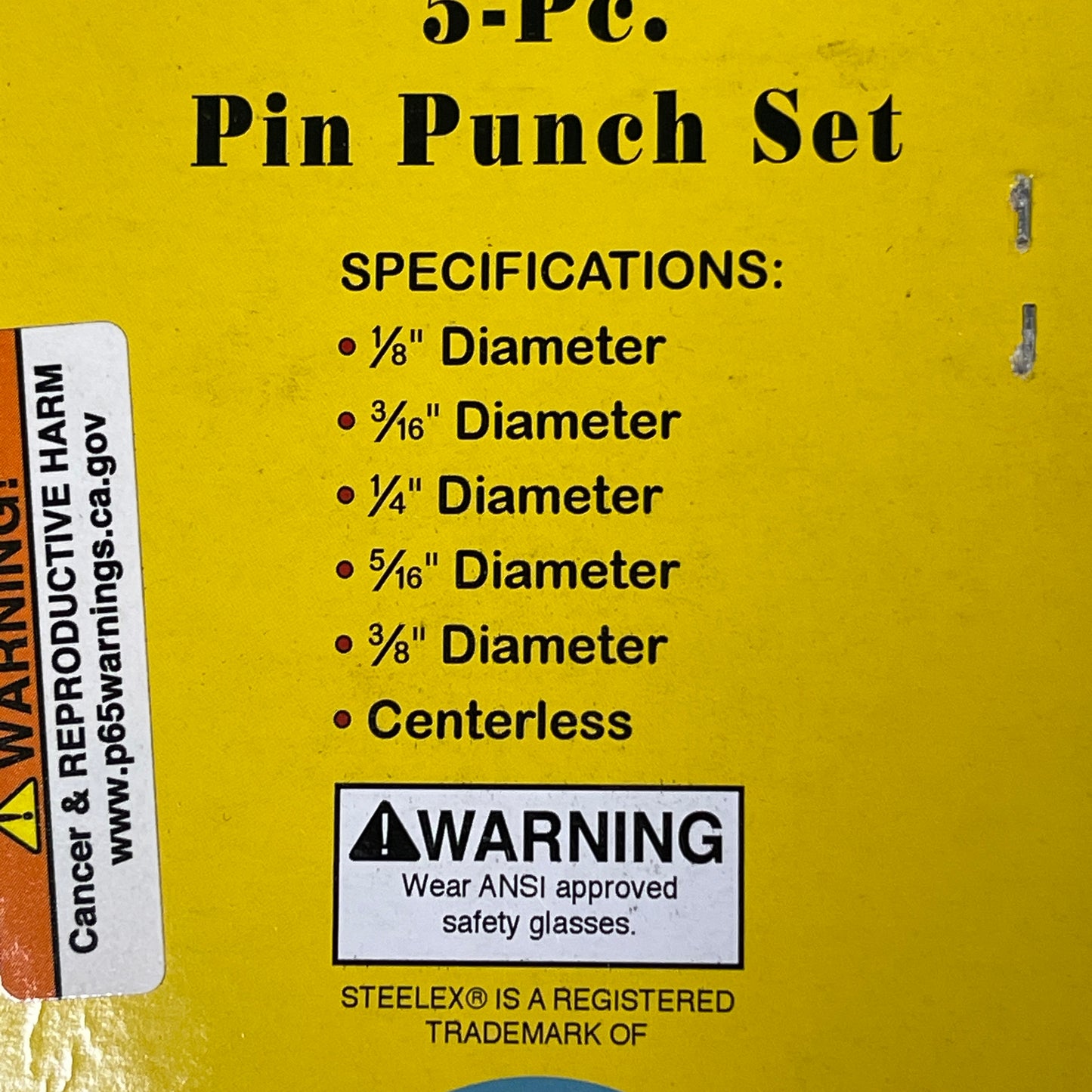 WOODSTOCK SteeleX Pin Punch Set 5 Pc D2261 (New)