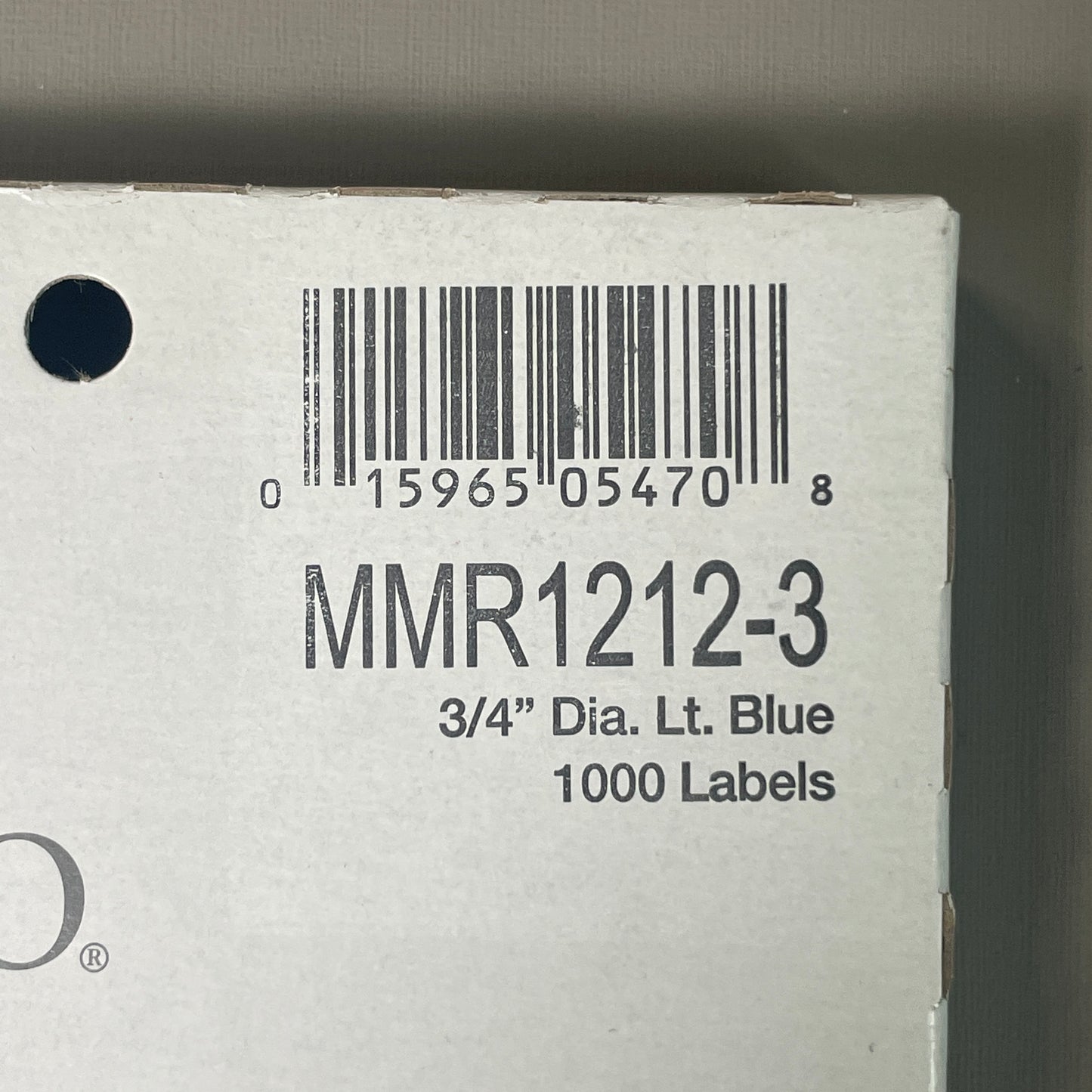 MACO Round LIGHT BLUE Color-Coding Labels 3/4” Dia. 1000 Labels MR1212-3