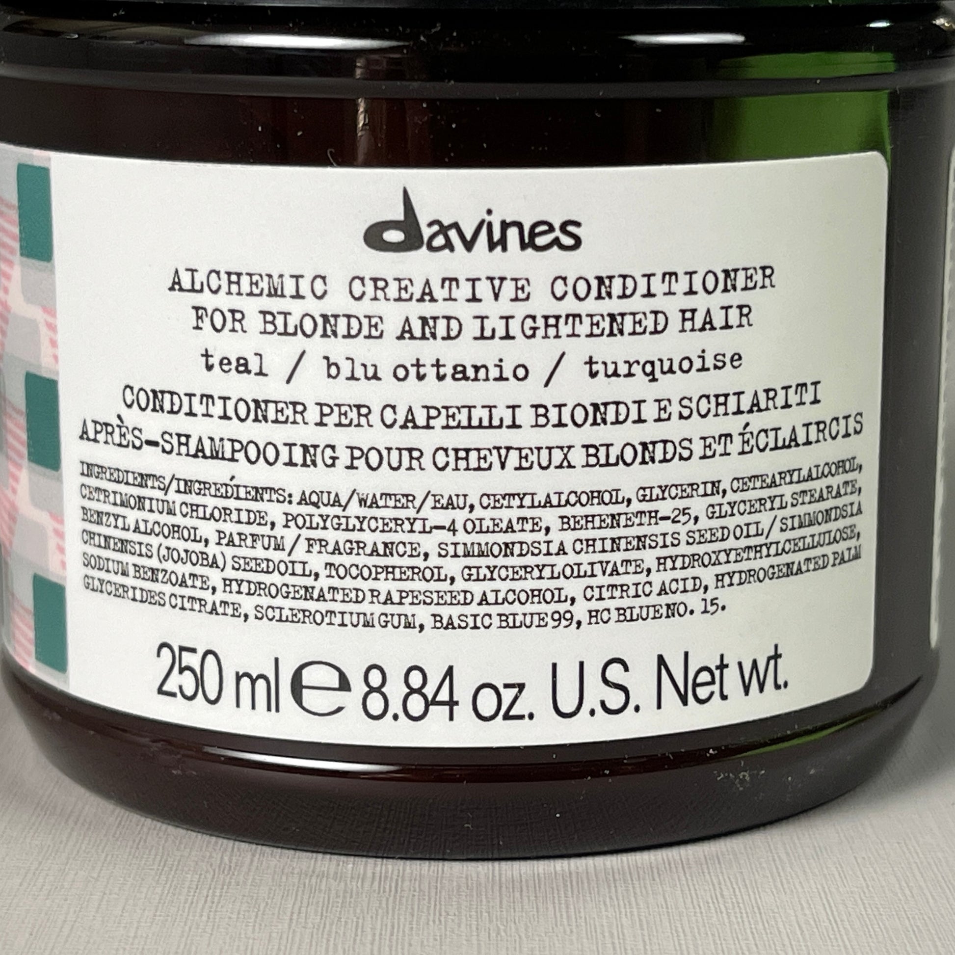 DAVINES Alchemic Creative Conditioner Teal For Blonde and Lightened Hair 8.84oz 67247 (New)