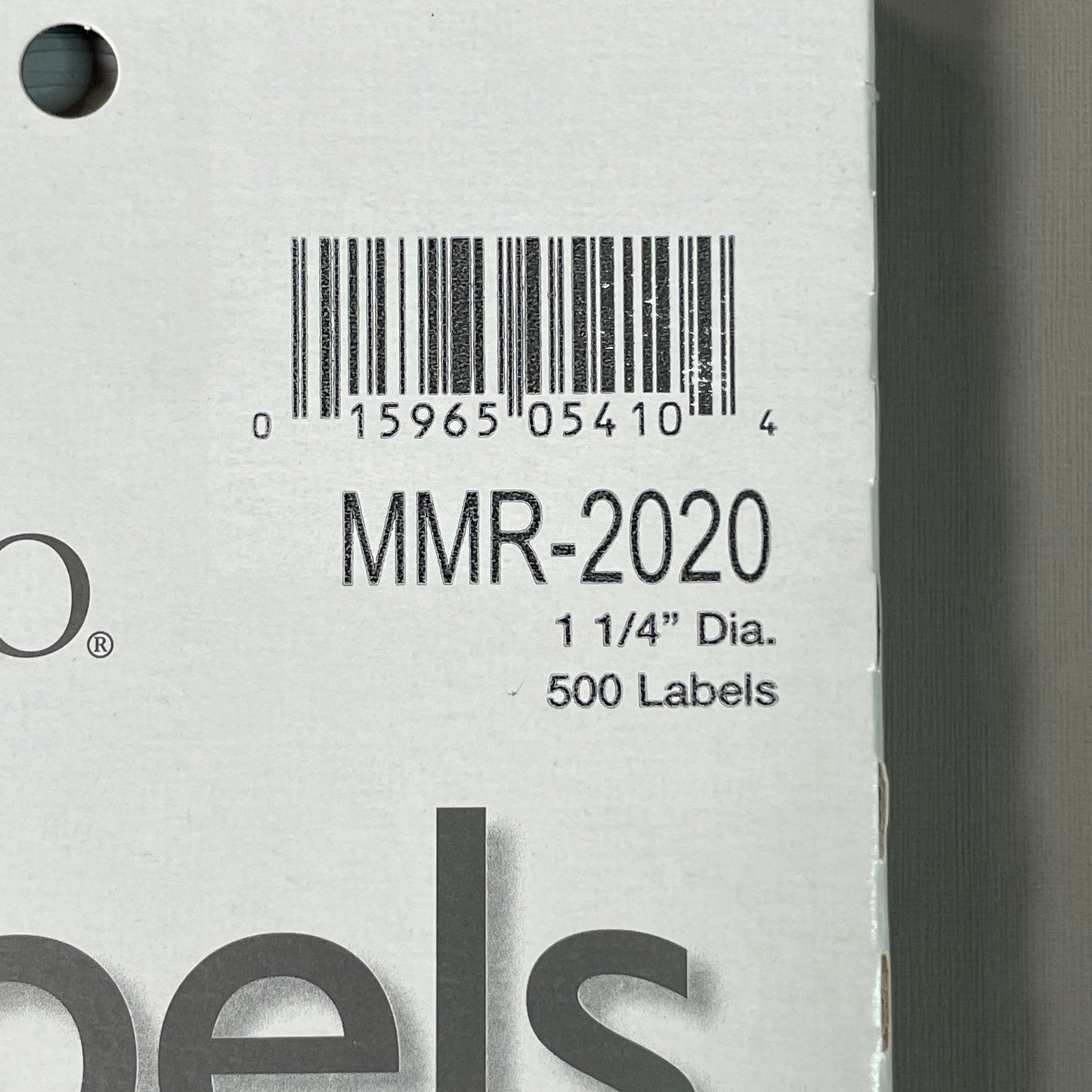 MACO Round WHITE Color-Coding Labels 1-1/4” Dia. 500 Labels MR-2020