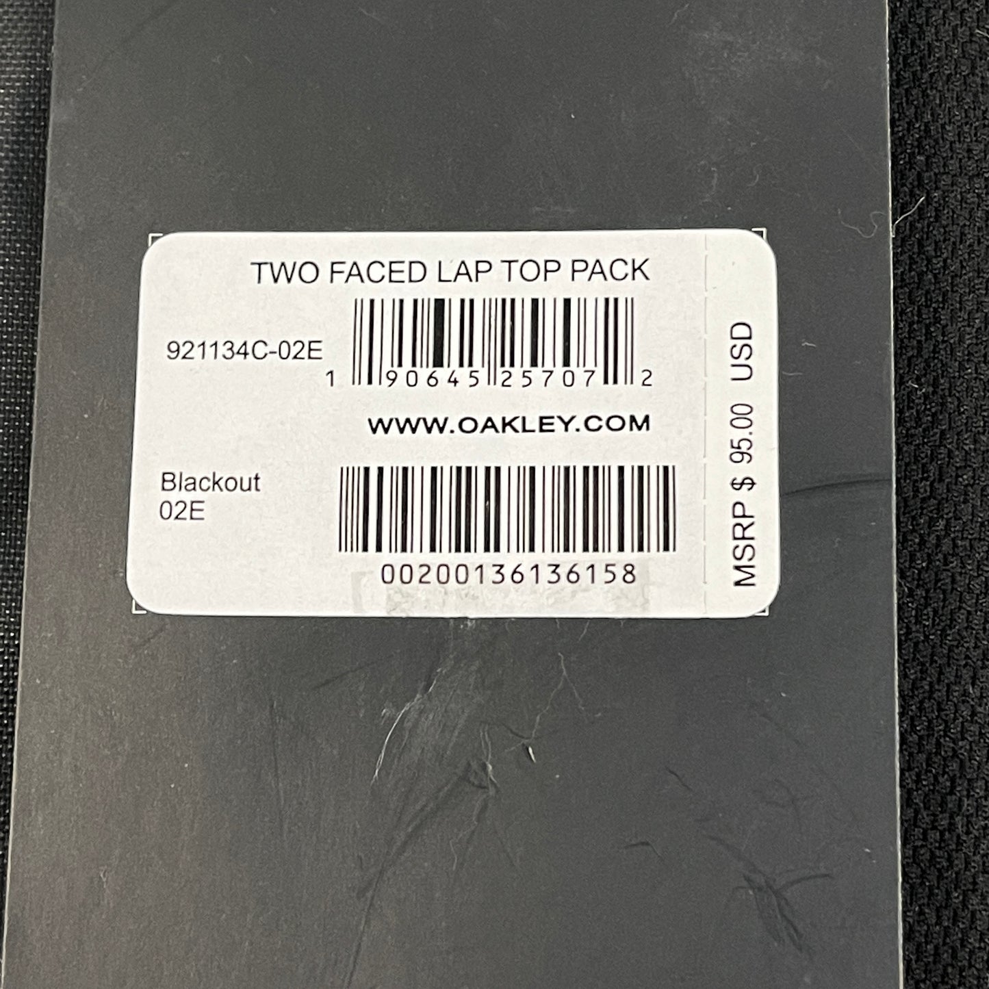 OAKLEY Two Faced Lap Top Pack Blackout One Size 921134C-02E (New)