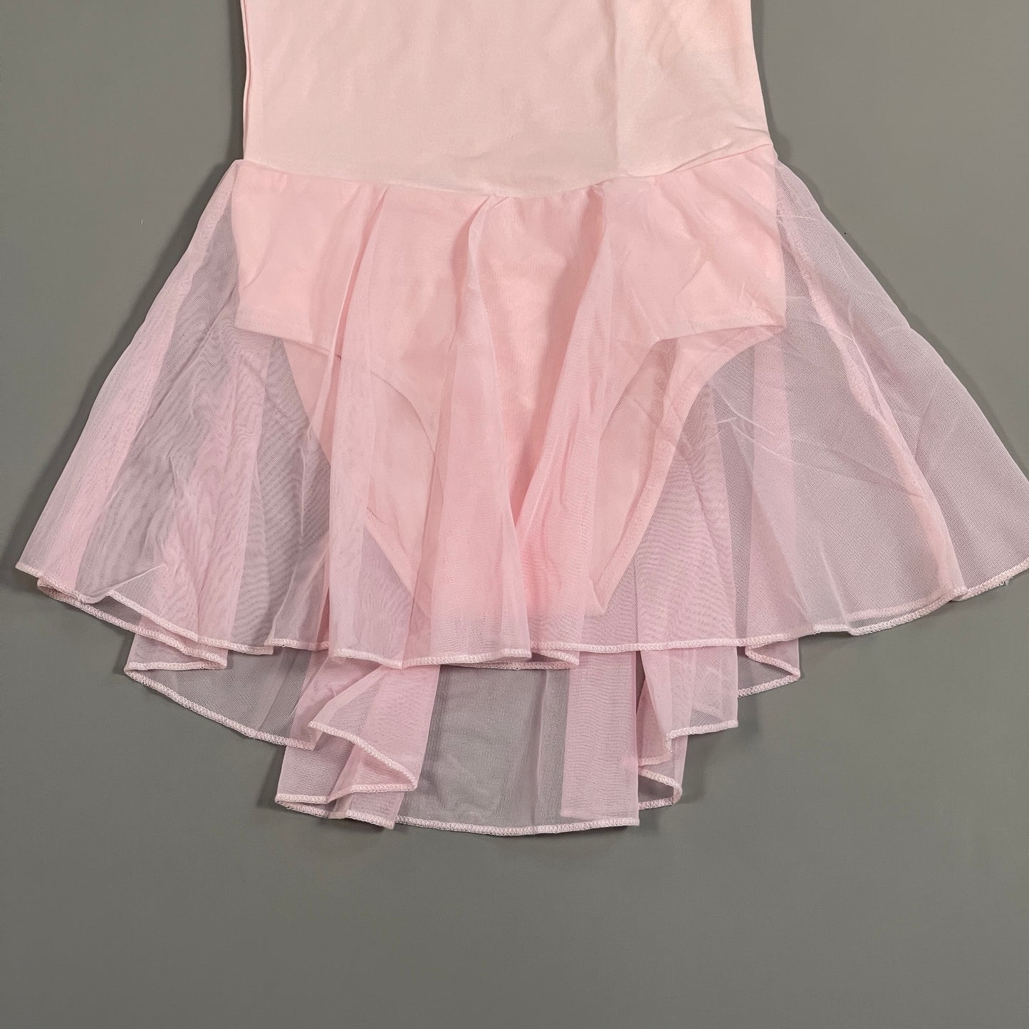 MDNMD Toddler Girls Ballet, Dance, Gymnastic, Leotard Flutter Sleeve Outfit With Skirt Sz 5 Pink (New)