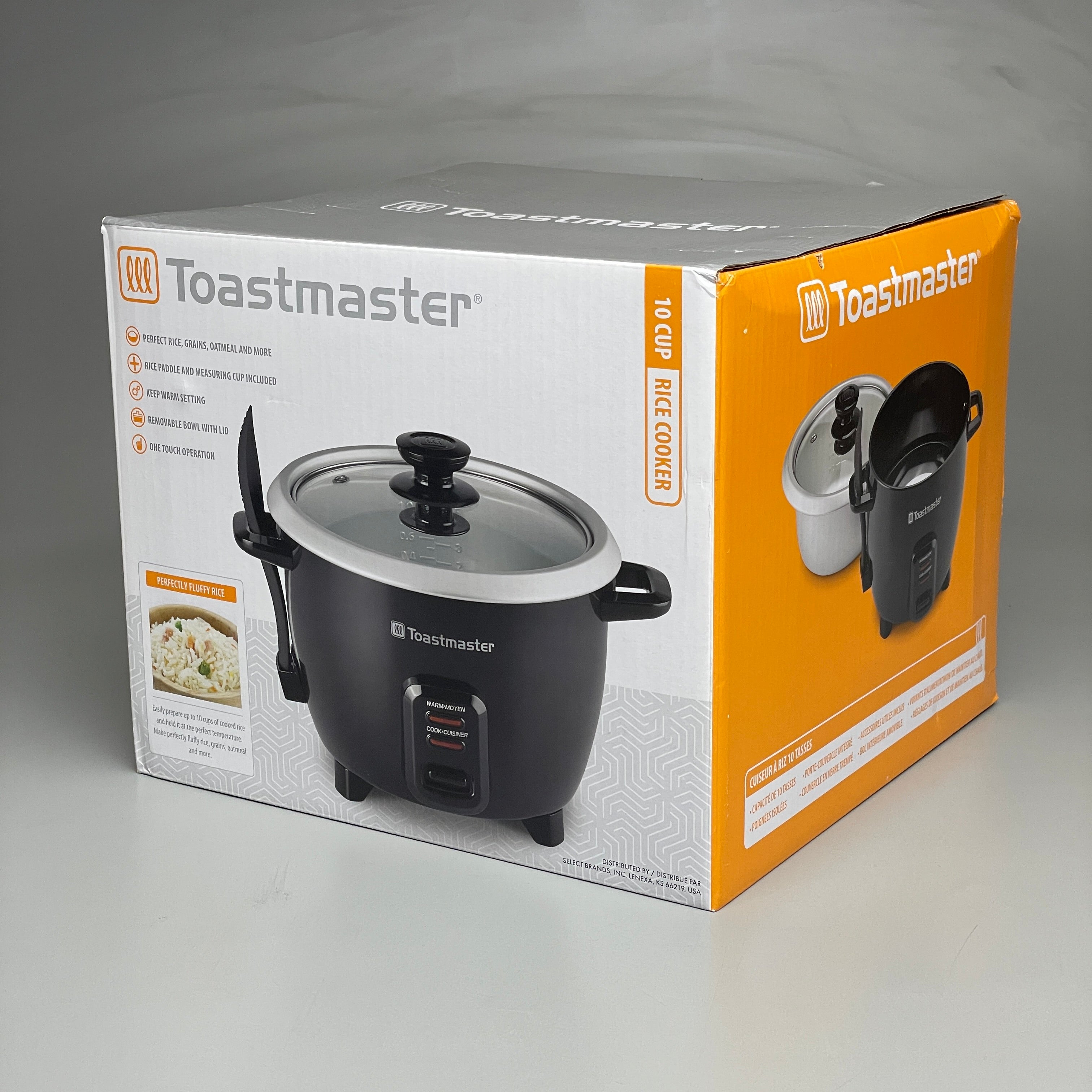 ZA TOASTMASTER 10Cup Electric Rice Cooker Black TM101RCCN (New, AS