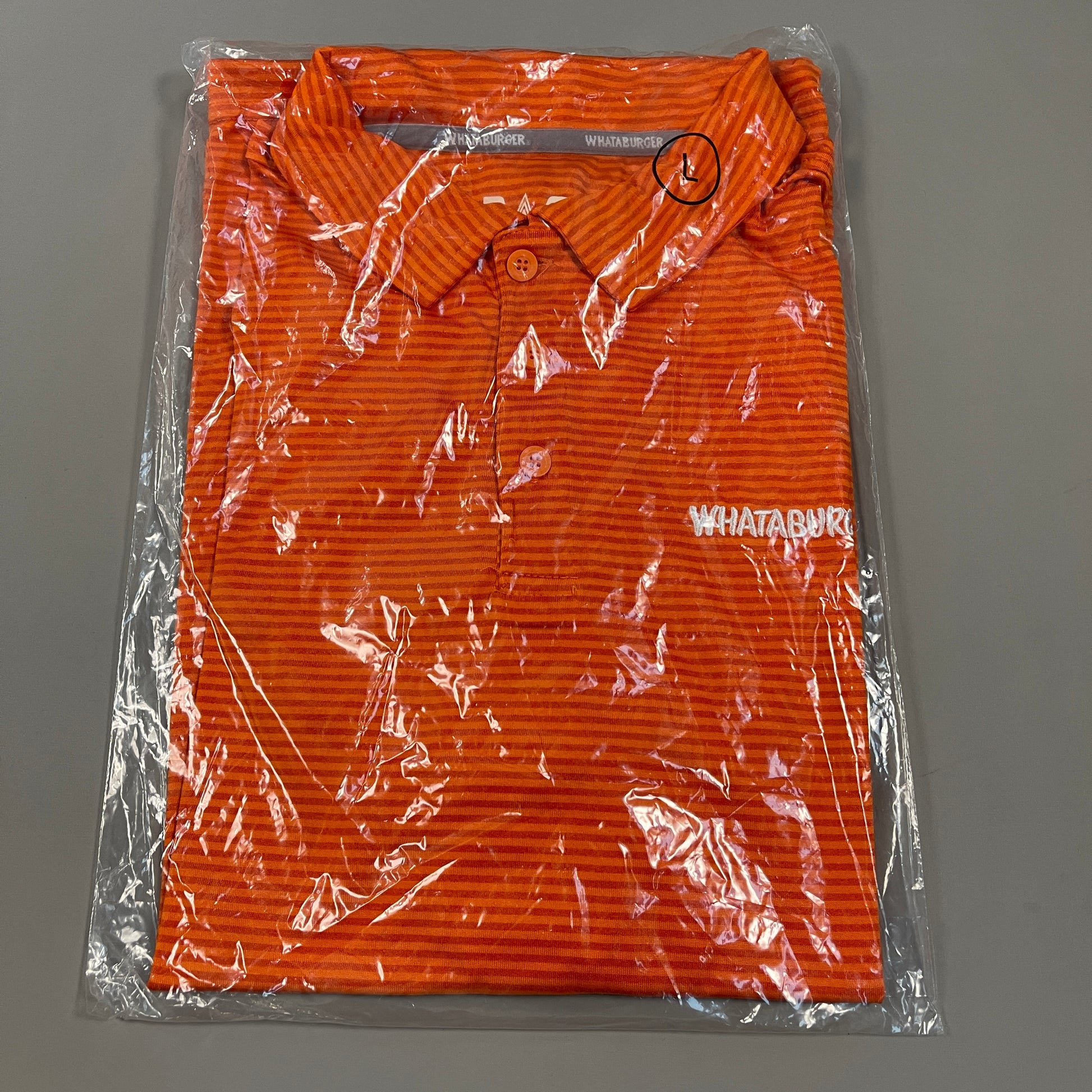 Whataburger, Shirts, Whataburger Shirt Mens Sm Orange Stripe Restaurant  Employee Uniform Polo M4