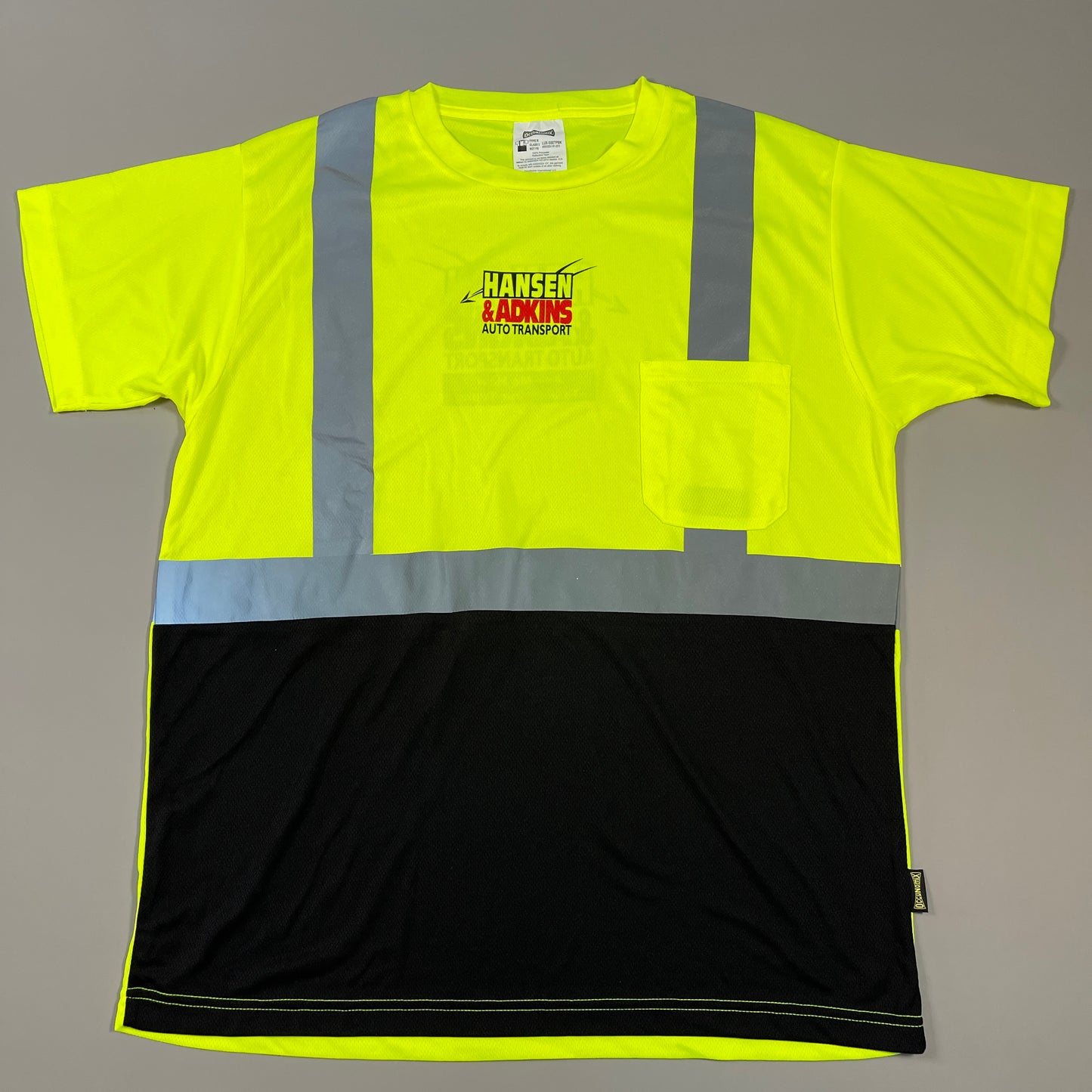 OCCUNOMIX Reflective Safety T-Shirt Hansen & Adkin Men's Sz XL Yellow/Black LUX-SSETPBK (New)