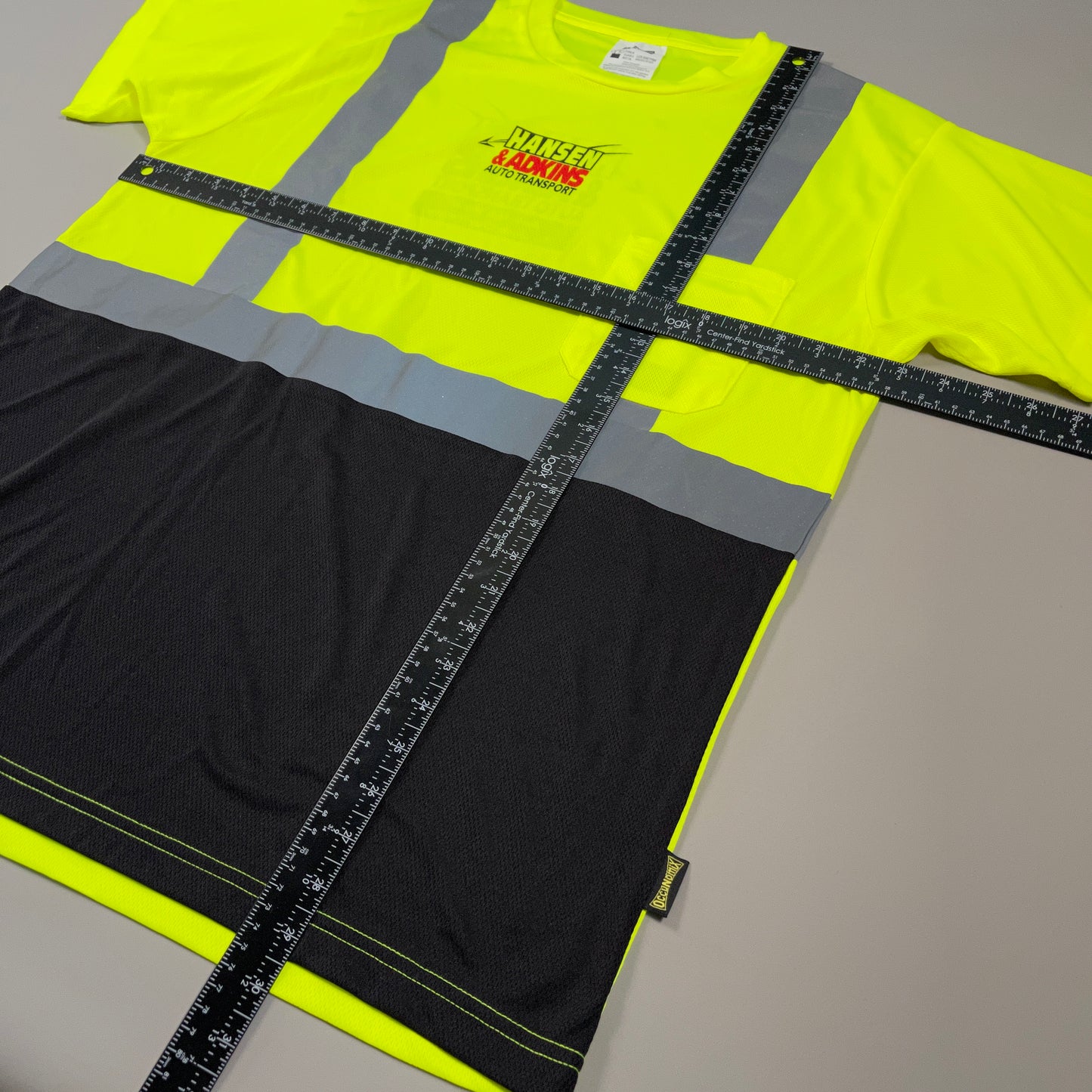 OCCUNOMIX Reflective Safety T-Shirt Hansen & Adkin Men's Sz XL Yellow/Black LUX-SSETPBK (New)